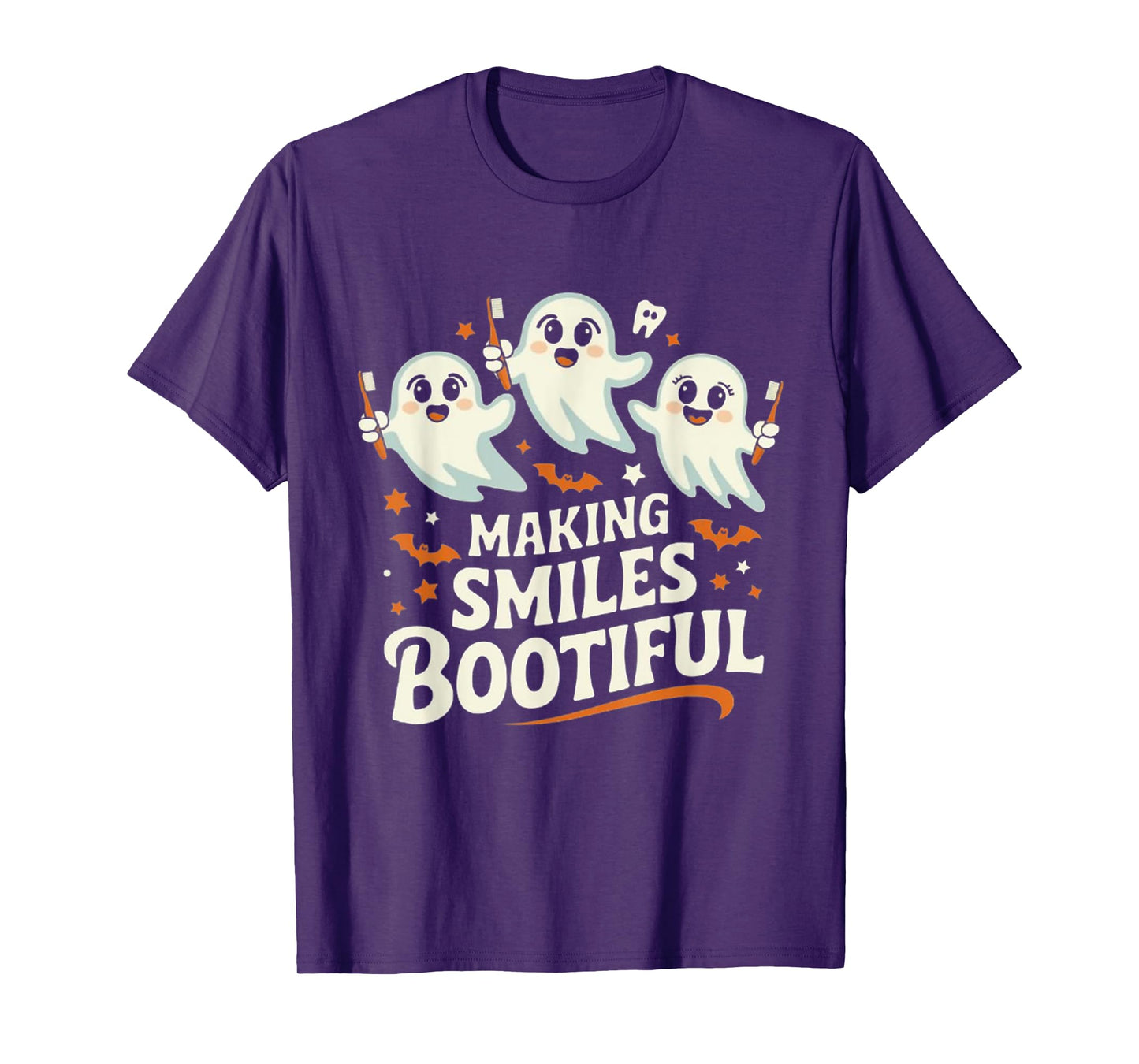 Making Smiles Bootiful Halloween Funny Ghost Dentist Dental T-Shirt