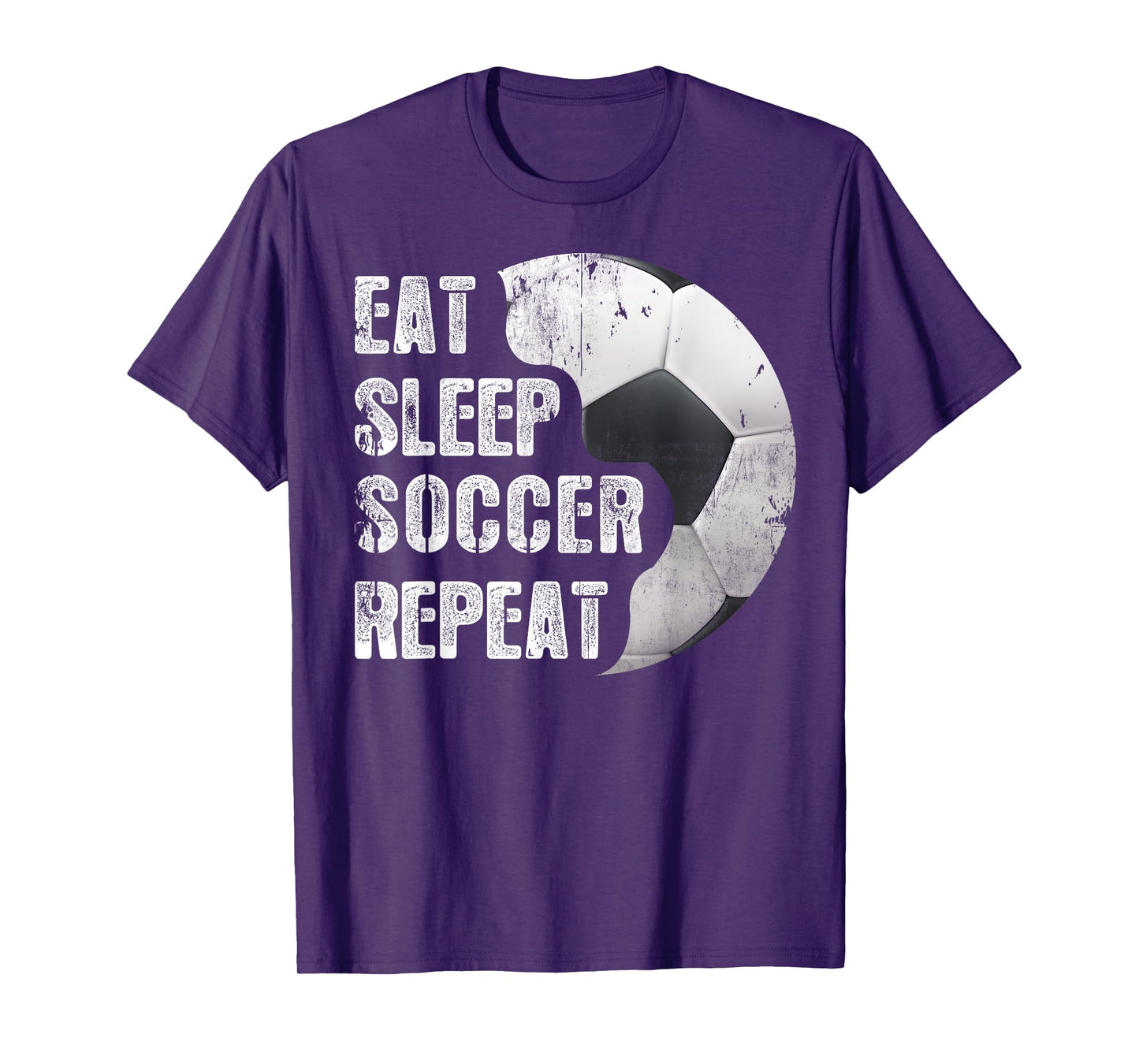 EAT SLEEP SOCCER REPEAT Funny Baseball Softball Player T-Shirt