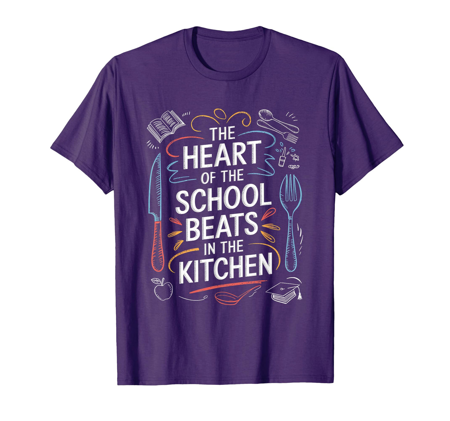 Lunch Hero Squad a Chalkboard Cafeteria School lunch hero T-Shirt