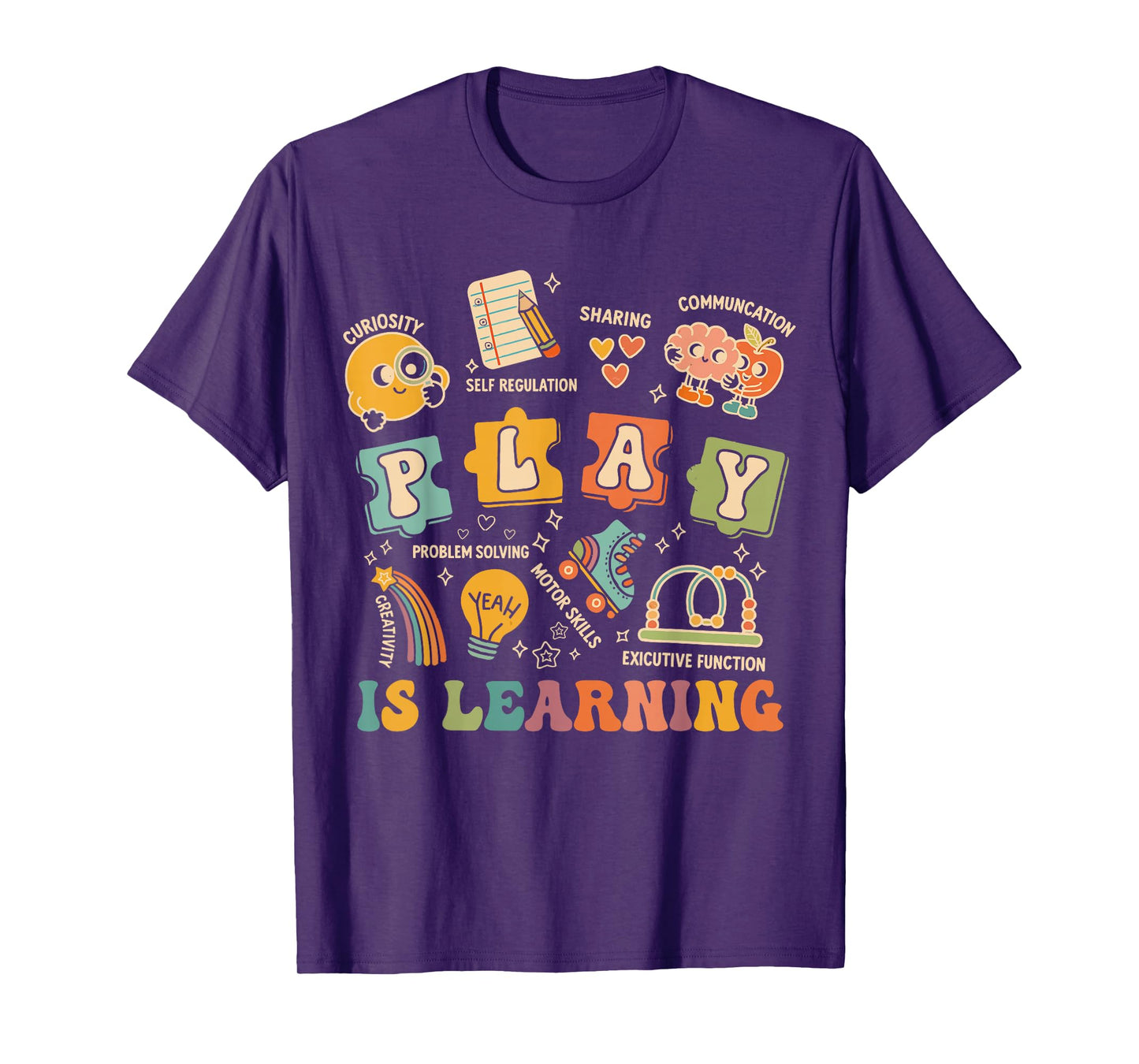 Retro Play is Learning Kindergarten Teacher Team Funny Women T-Shirt