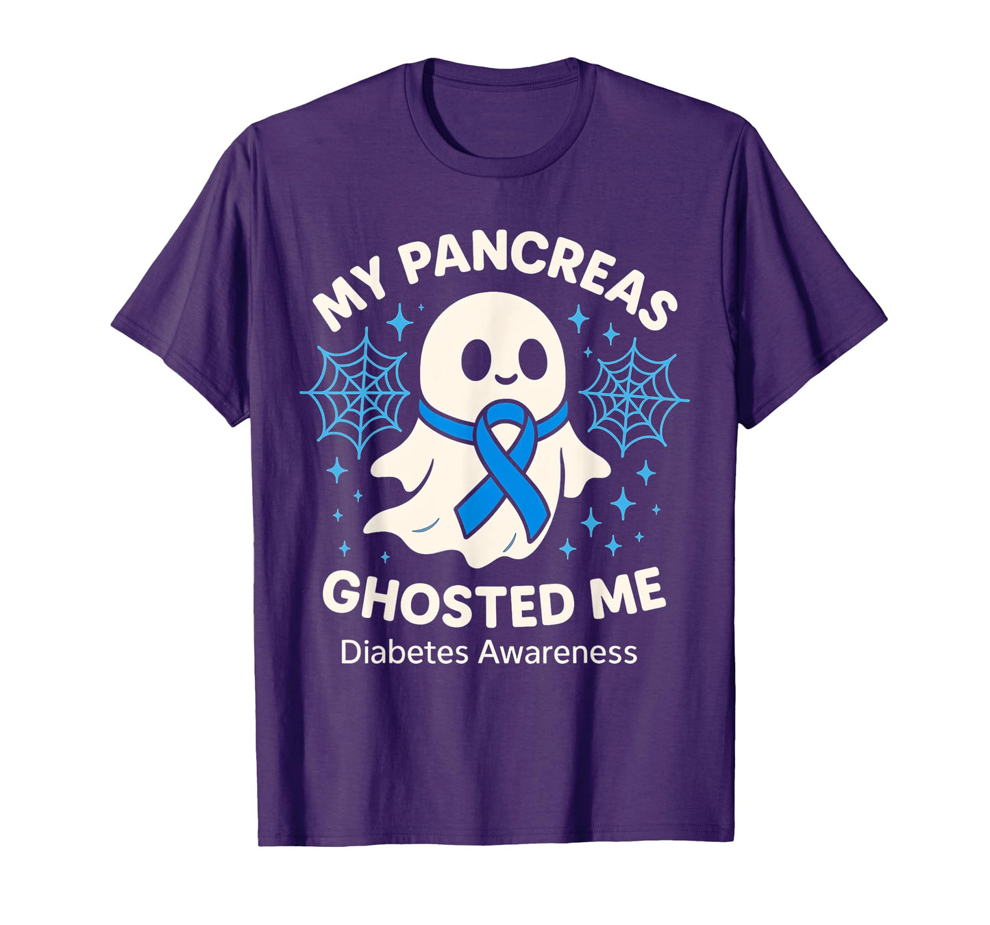 Funny Halloween Diabetes Awareness My Pancreas Ghosted Me T-Shirt