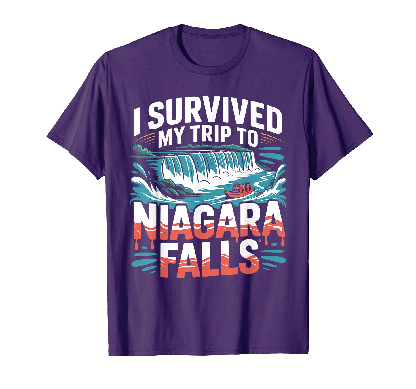 I Survived My Trip To NIAGARA FALLS T-Shirt Simple City T-Shirt