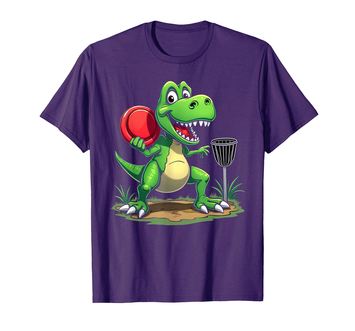 Disc Golf Dinosaur Thrower Jurassic Chain Basket Boys Girls T-Shirt