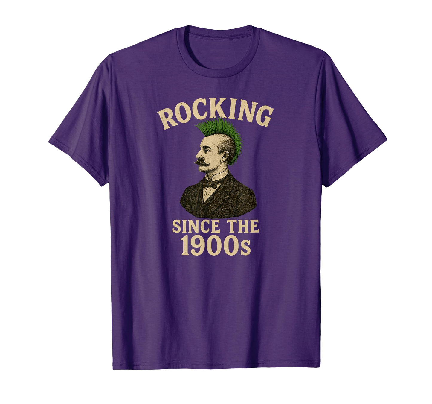 Victorian Gentleman Punk Rock Mohawk Rocking Since 1900s T-Shirt