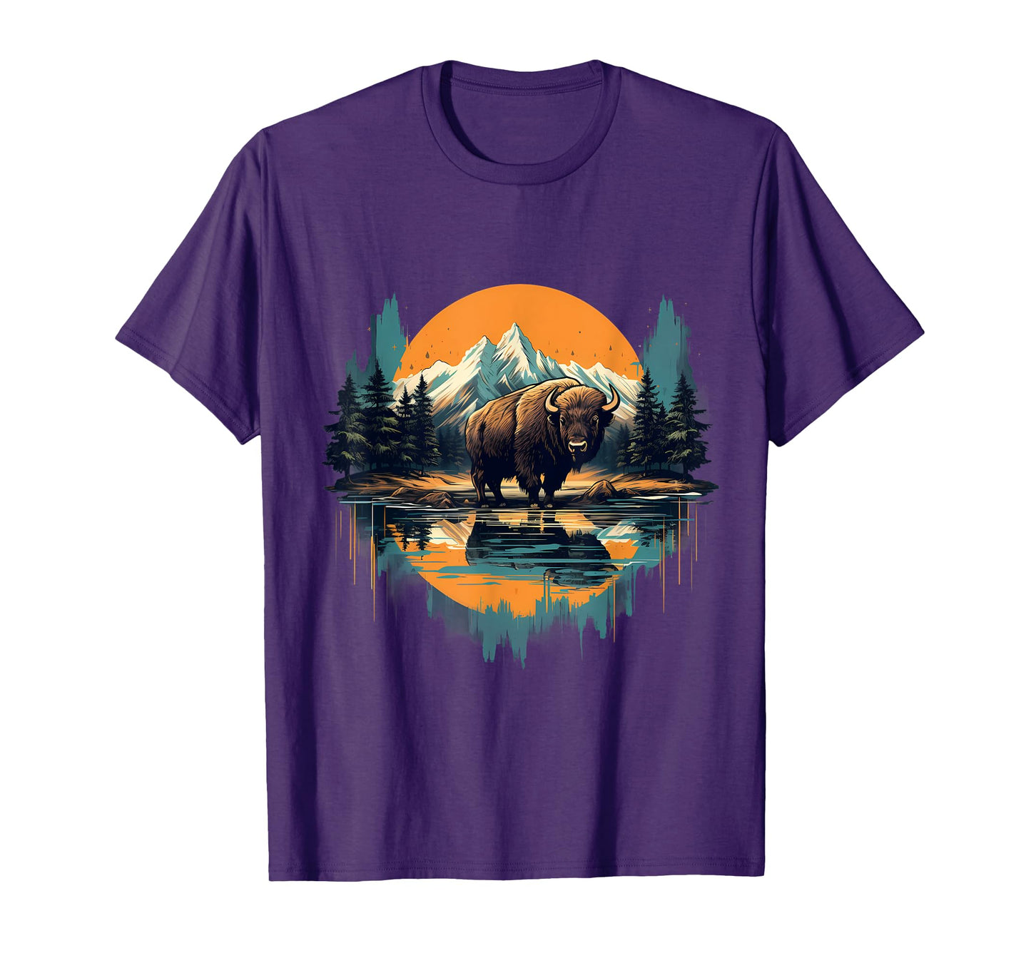 Buffalo Wildlife Animal Art Artwork Bison Savanna Nature T-Shirt
