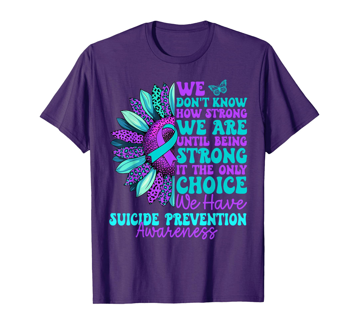 Vintage Sunflower Suicide Prevention Awareness Men Women T-Shirt