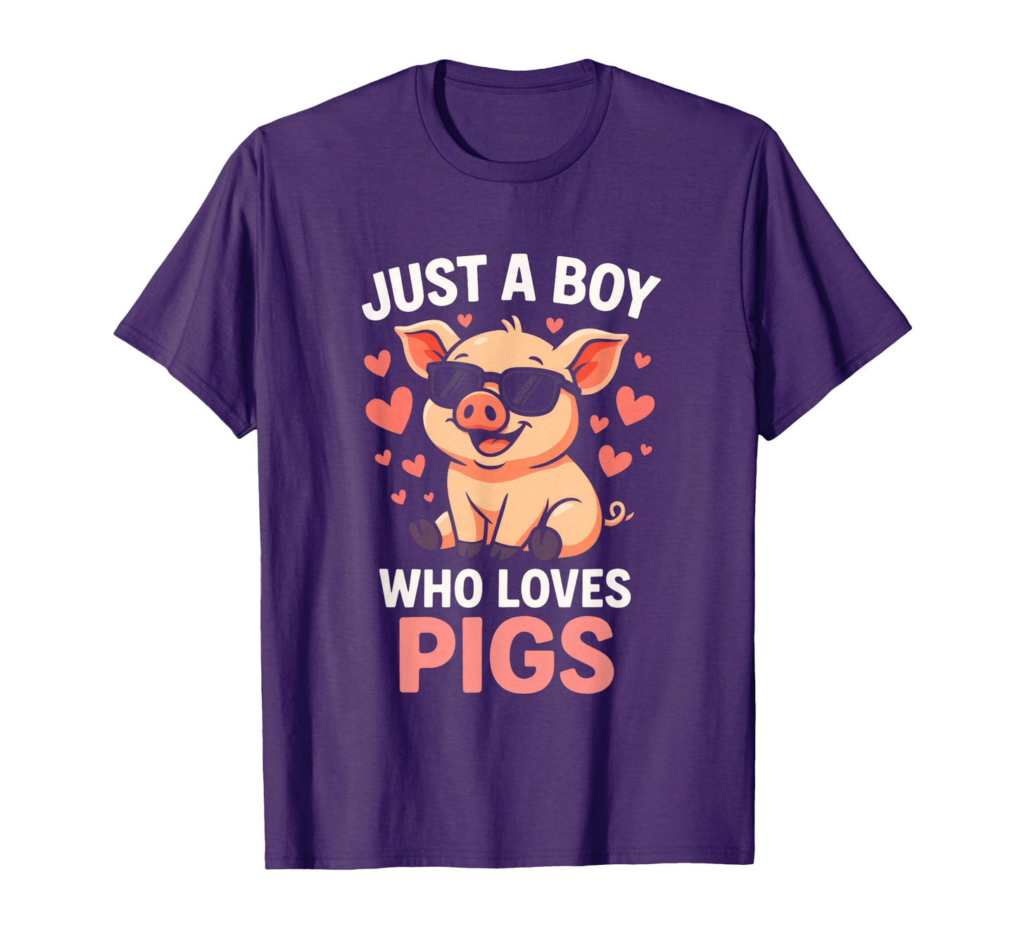 Just A Boy Who Loves Pigs - Funny Farmer Humor T-Shirt