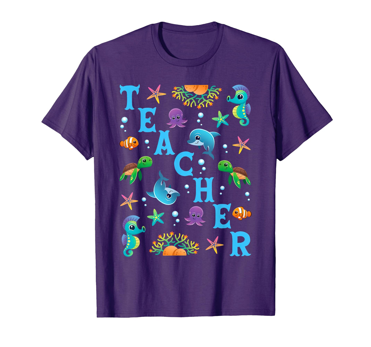 Sea Creature Teacher Ocean Pet Animal Lover Teaching Kids T-Shirt