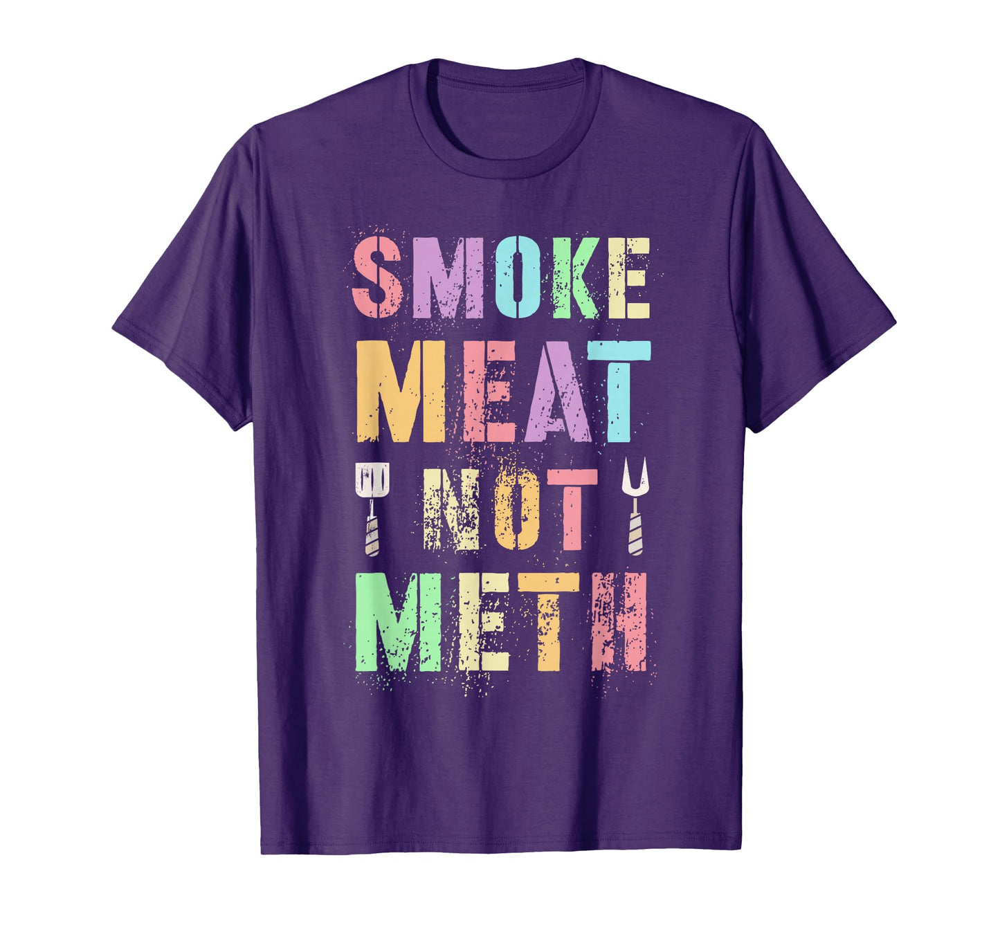 Rockstar Grill SMOKE MEAT NOT METH Grilling Community Clean T-Shirt