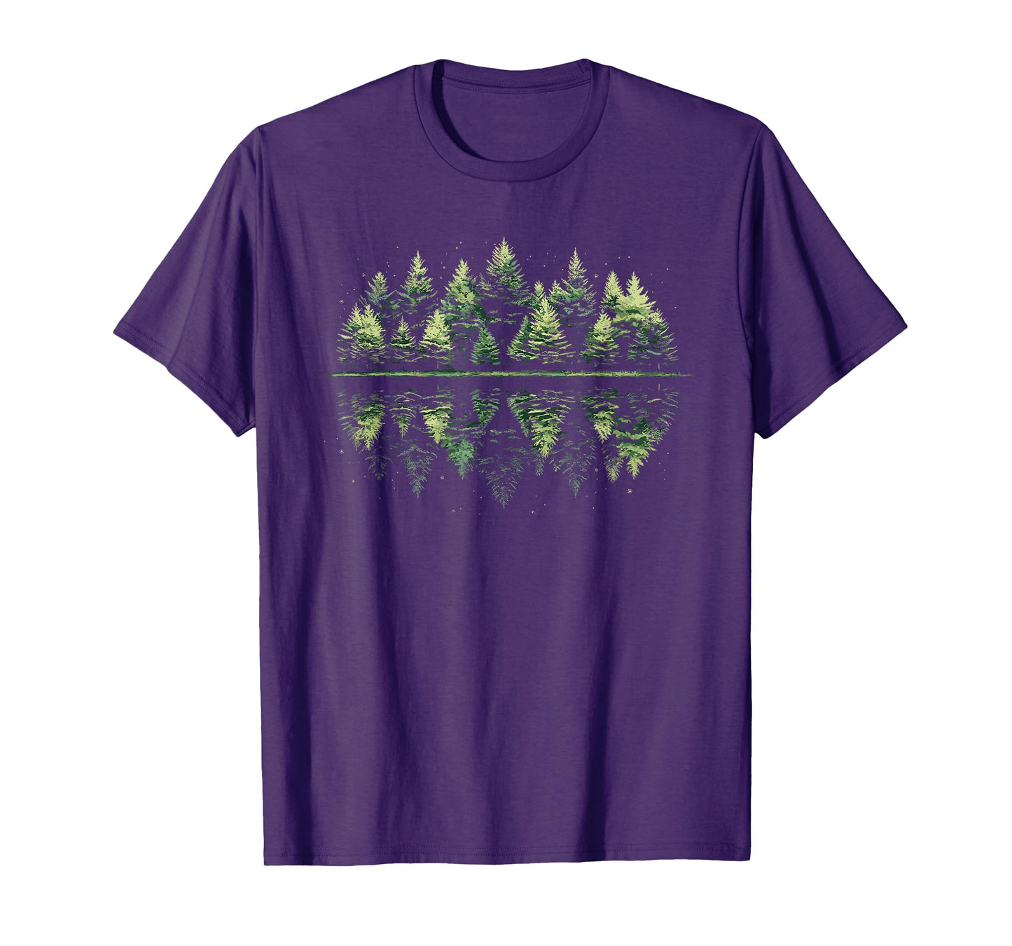 Nature Reflection Forest Trees Outdoor Wildlife T-Shirt