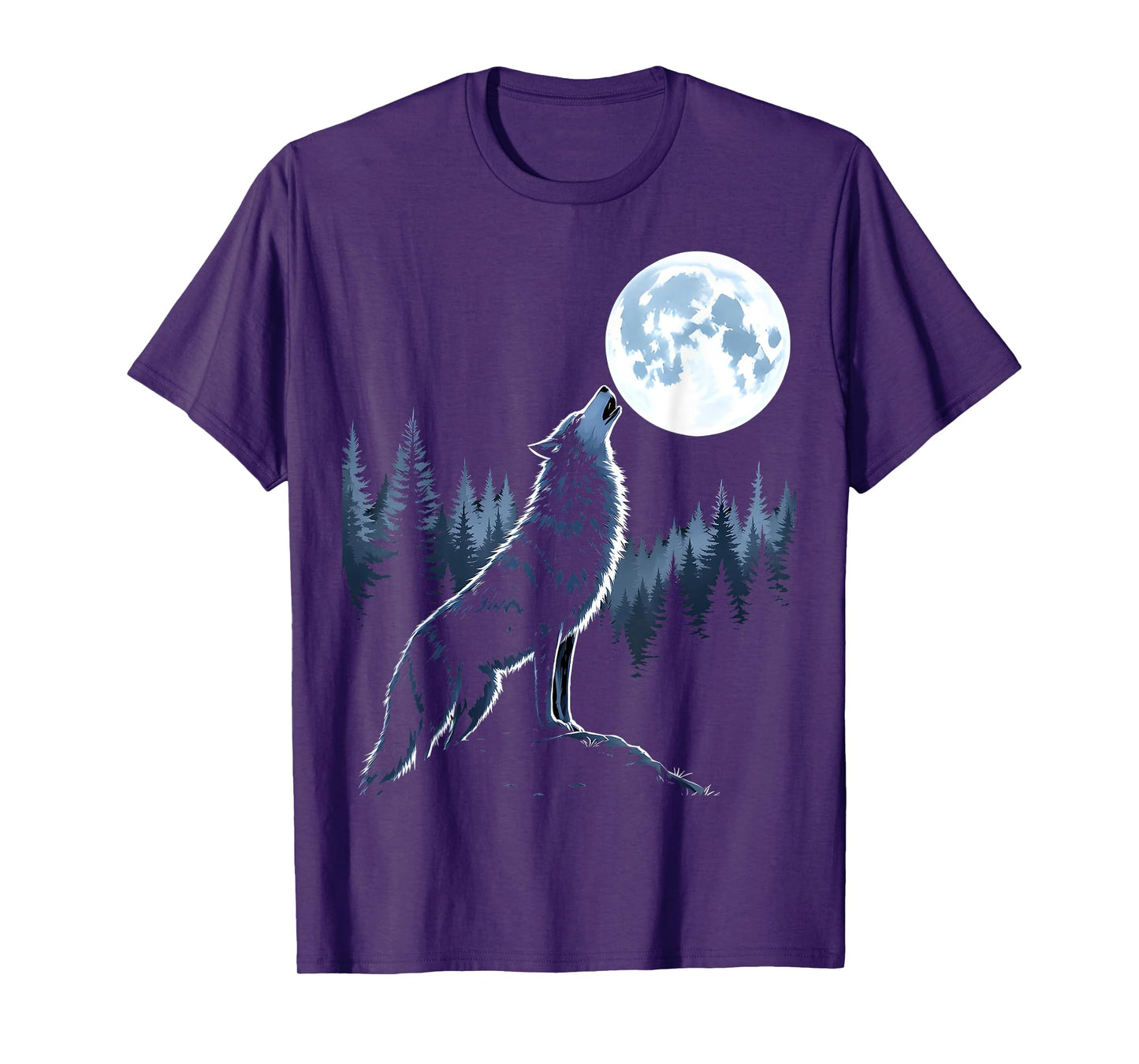 Wolf howling at moon howling wolf wildlife lovers T-Shirt