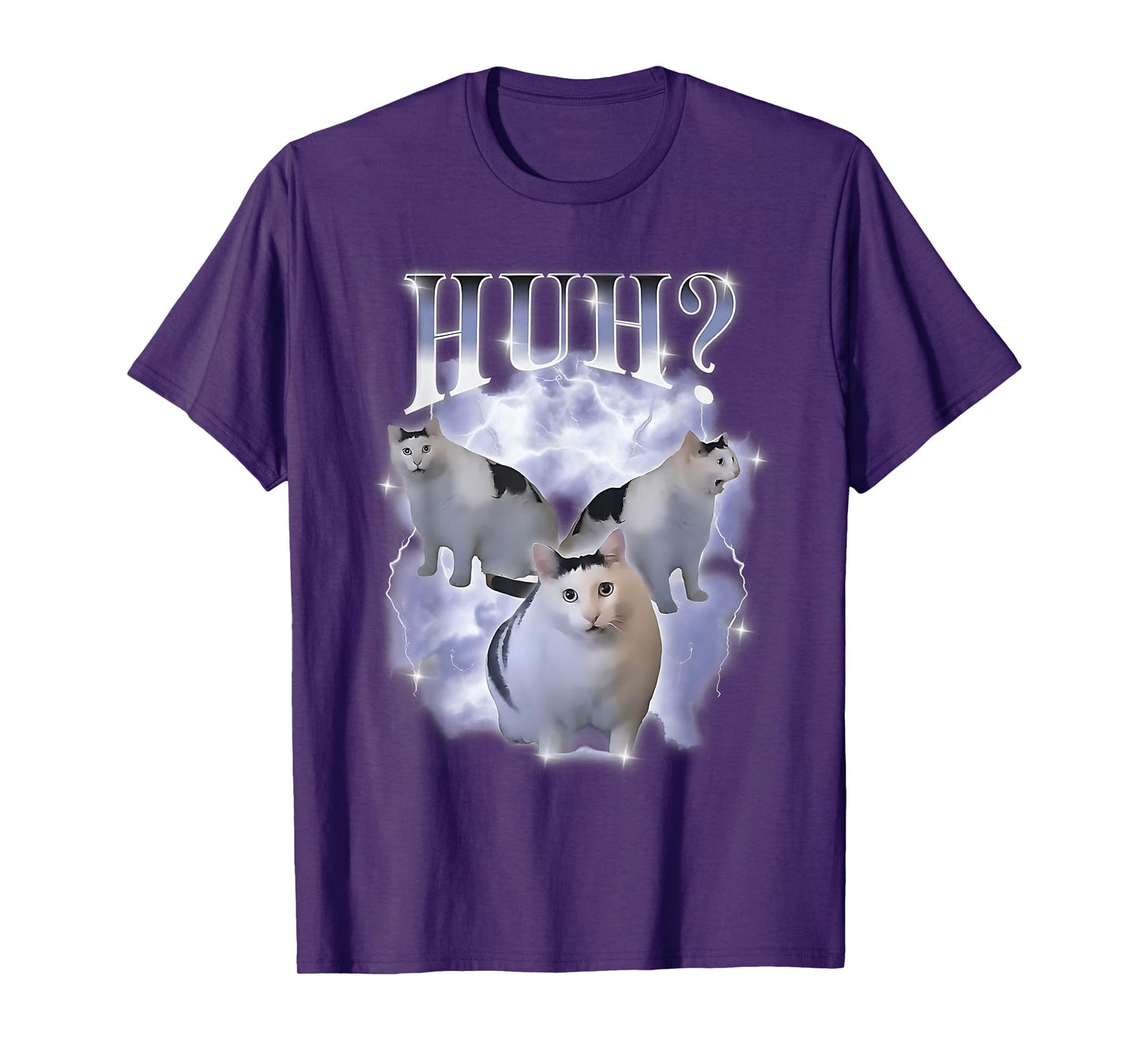 Huh Cat Chonky Ben Meme 90s Silly Cat Specific Dank Meme T-Shirt