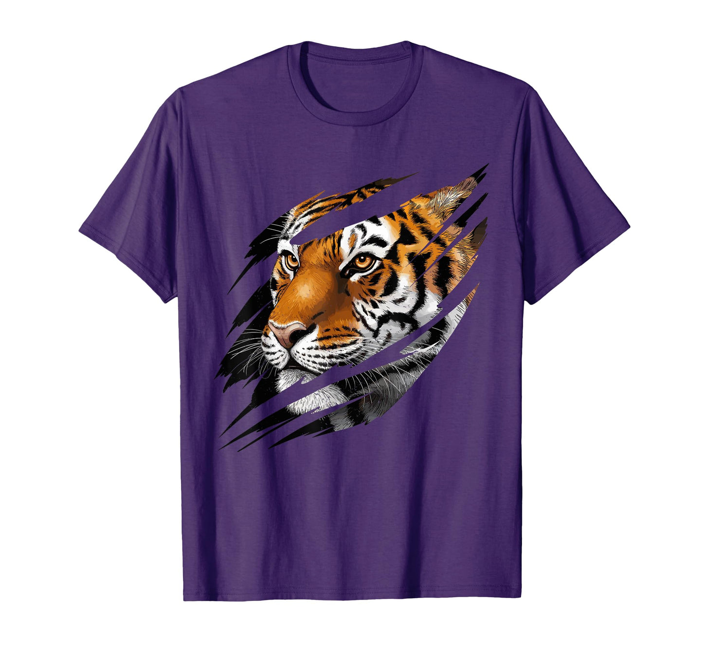 Fearless Tiger Silhouette Claw Eye Zoo Wildlife Animal T-Shirt