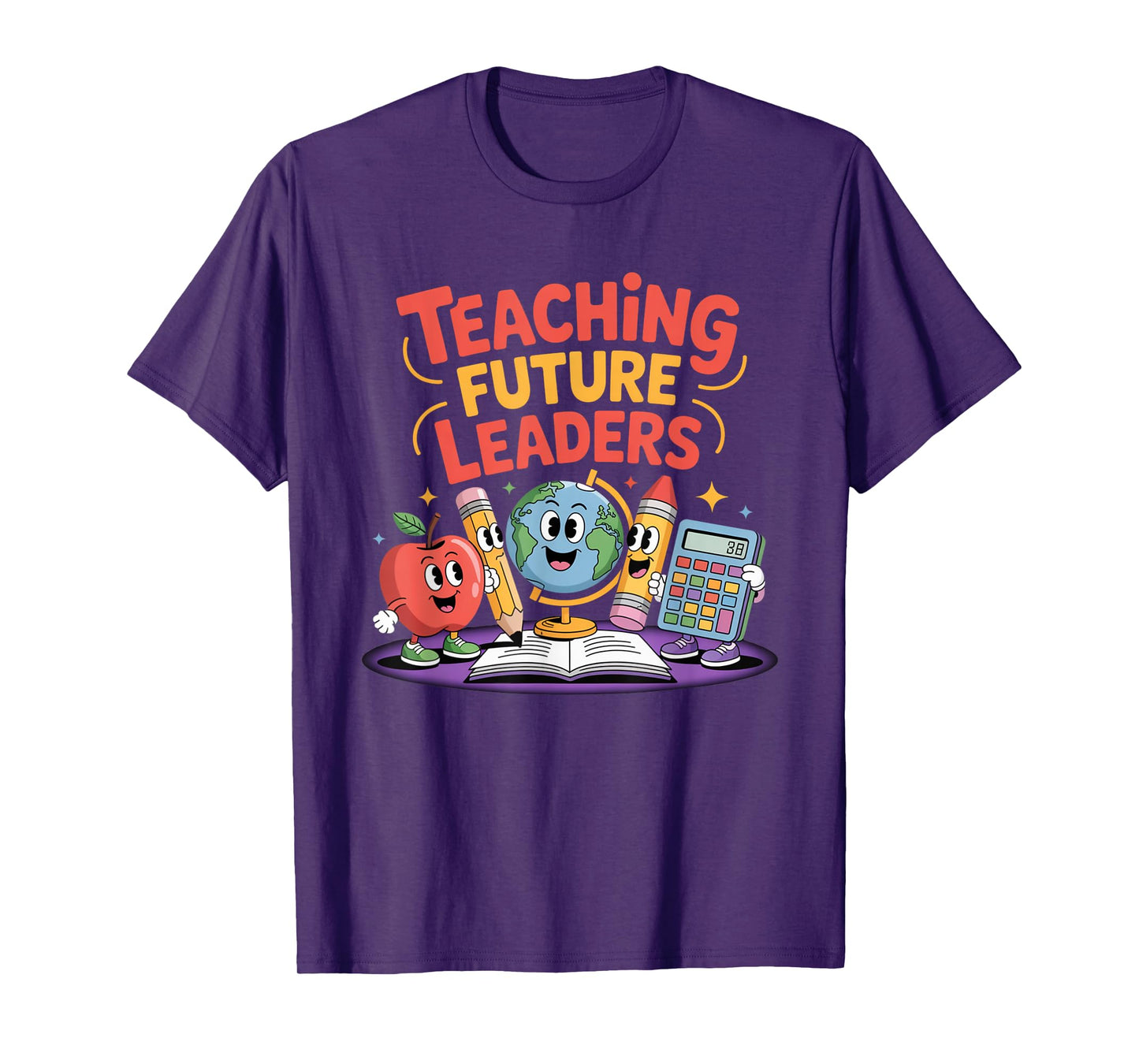 Retro Groovy Teacher Teaching Future Leaders Back To School T-Shirt