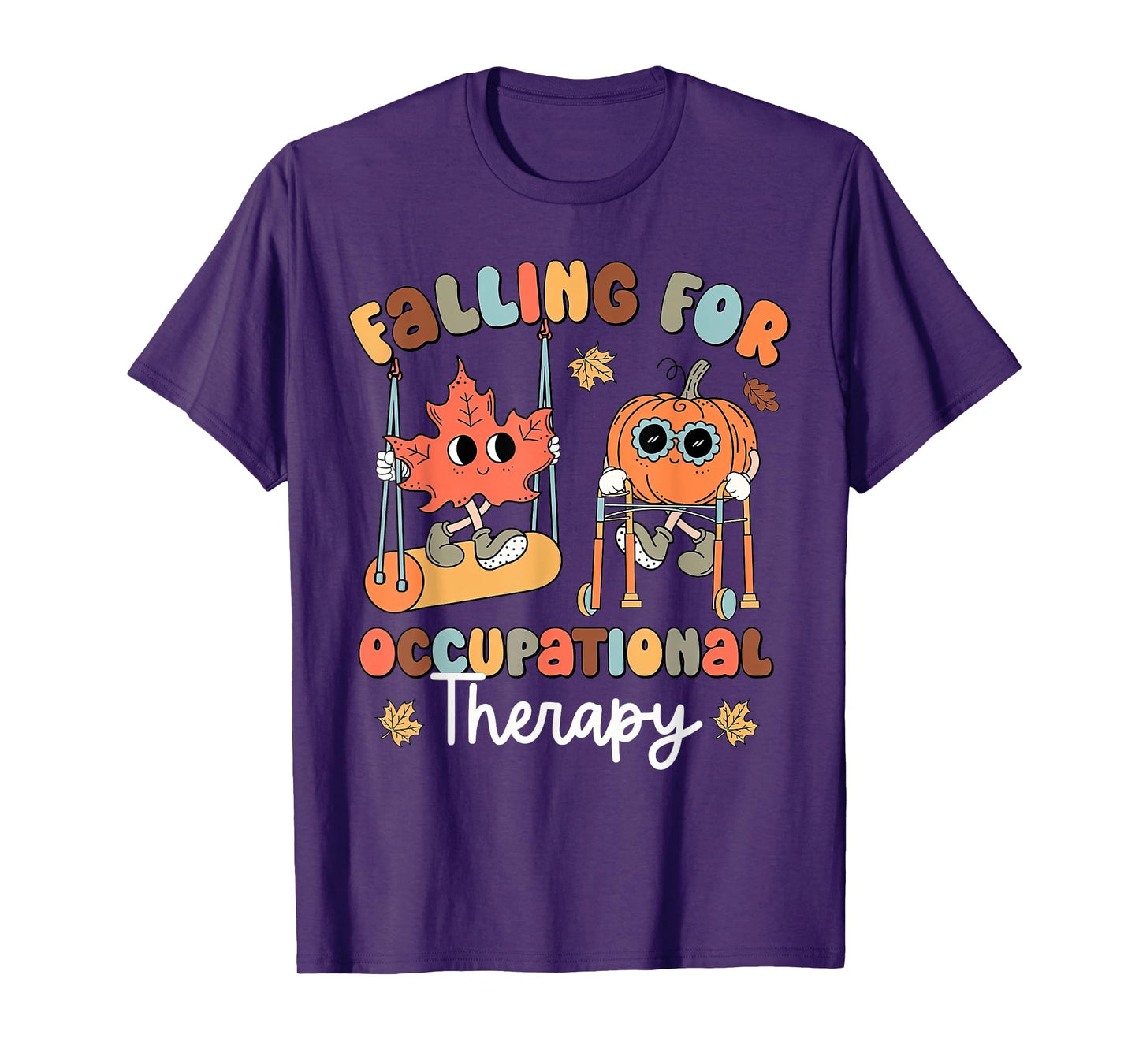 Retro Falling For Occupational Therapy OT Fall Thanksgiving T-Shirt