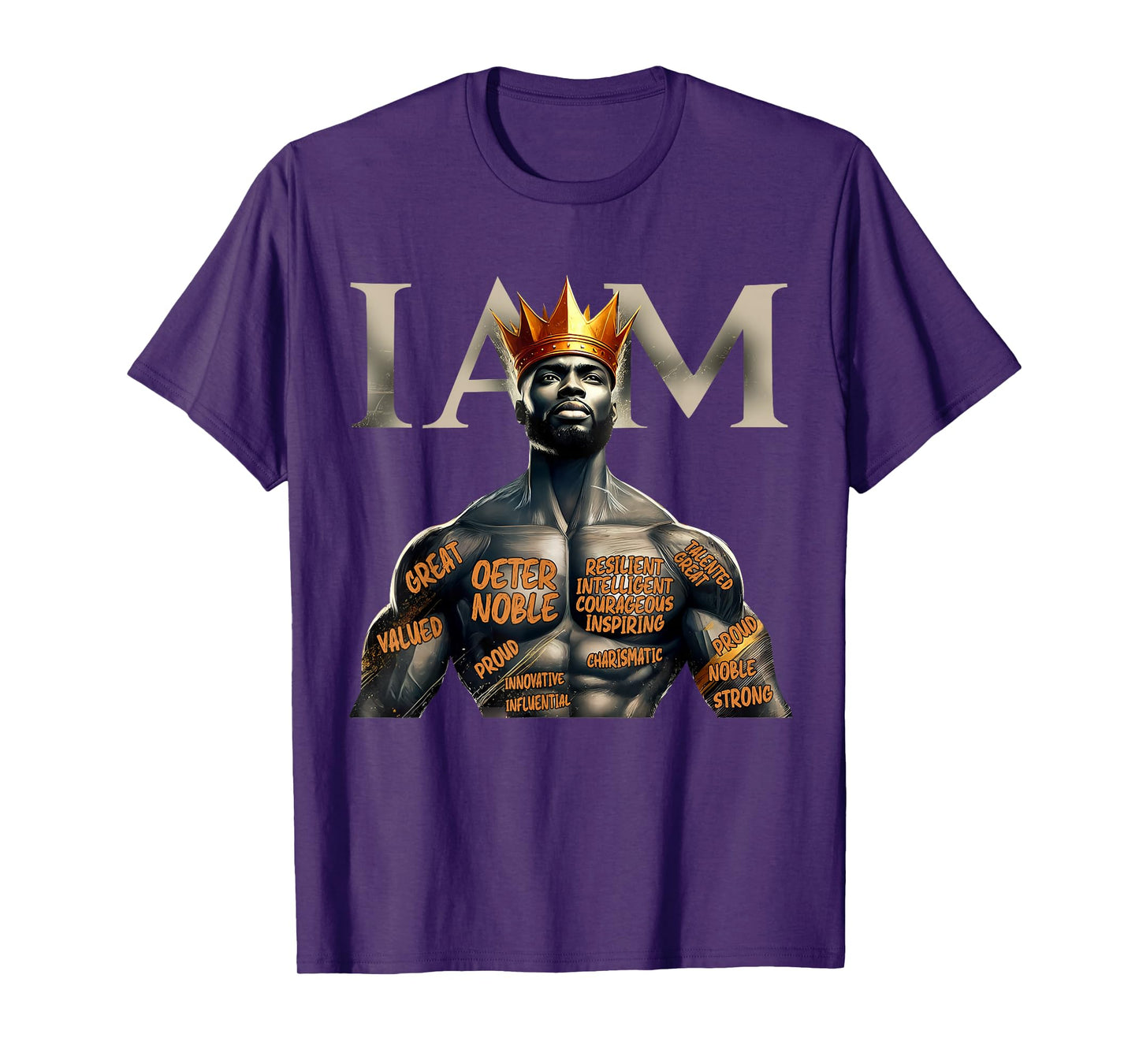 Black History I Am Black Man King Dad Afro Melanin Men T-Shirt