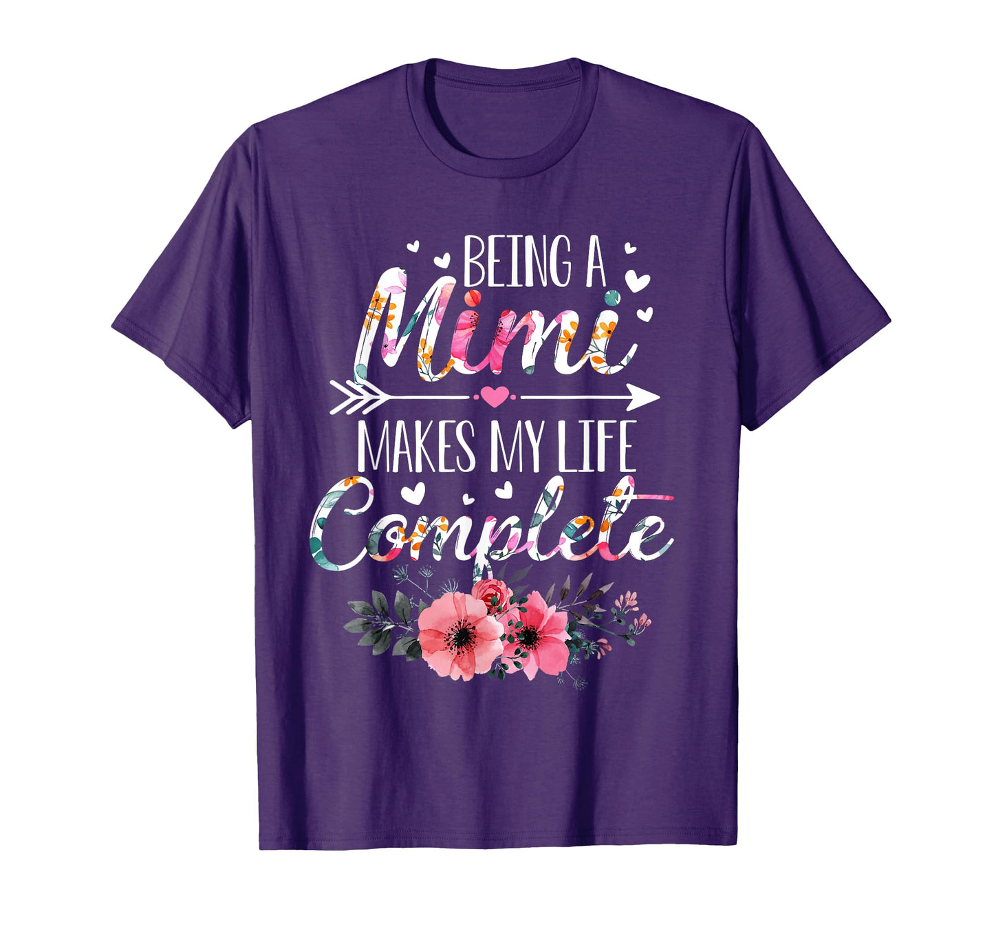 Being A Mimi Makes My Life Complete Announcement Grandparent T-Shirt