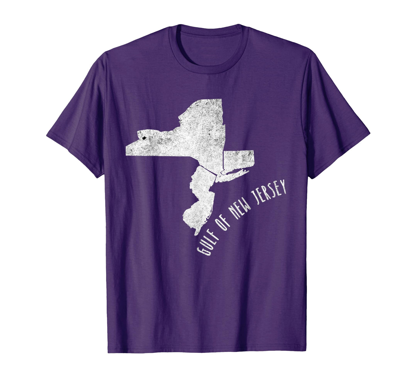 Gulf of New Jersey Funny Tri State Souvenir Map T-Shirt