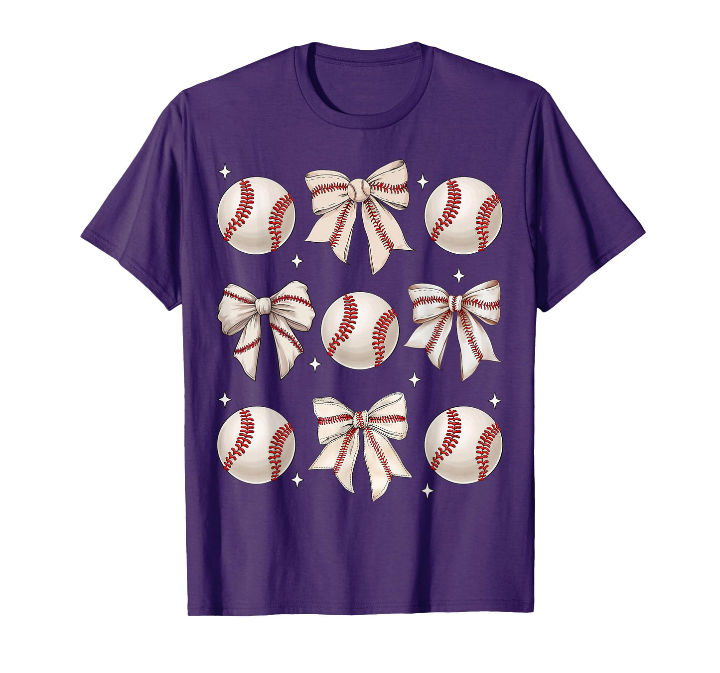 Baseball Coquette Bow Baseball Mom Mothers Day Baseball Mama T-Shirt