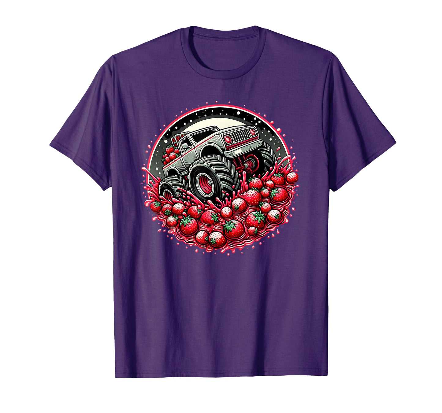 Cute Monster Truck Strawberry Jam Adventure Lover T-Shirt