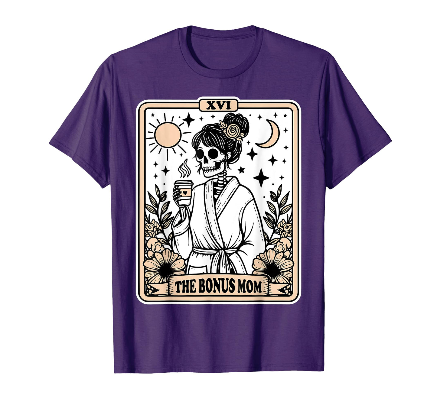 The Bonus Mom Tarot Card Skeleton Stepmom Witchy Vibes T-Shirt