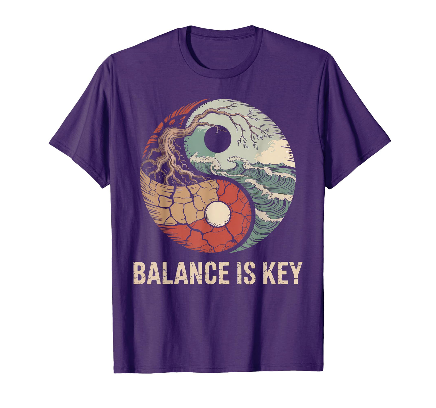 Balance is Key Yin-Yang Nature Symbol T-Shirt