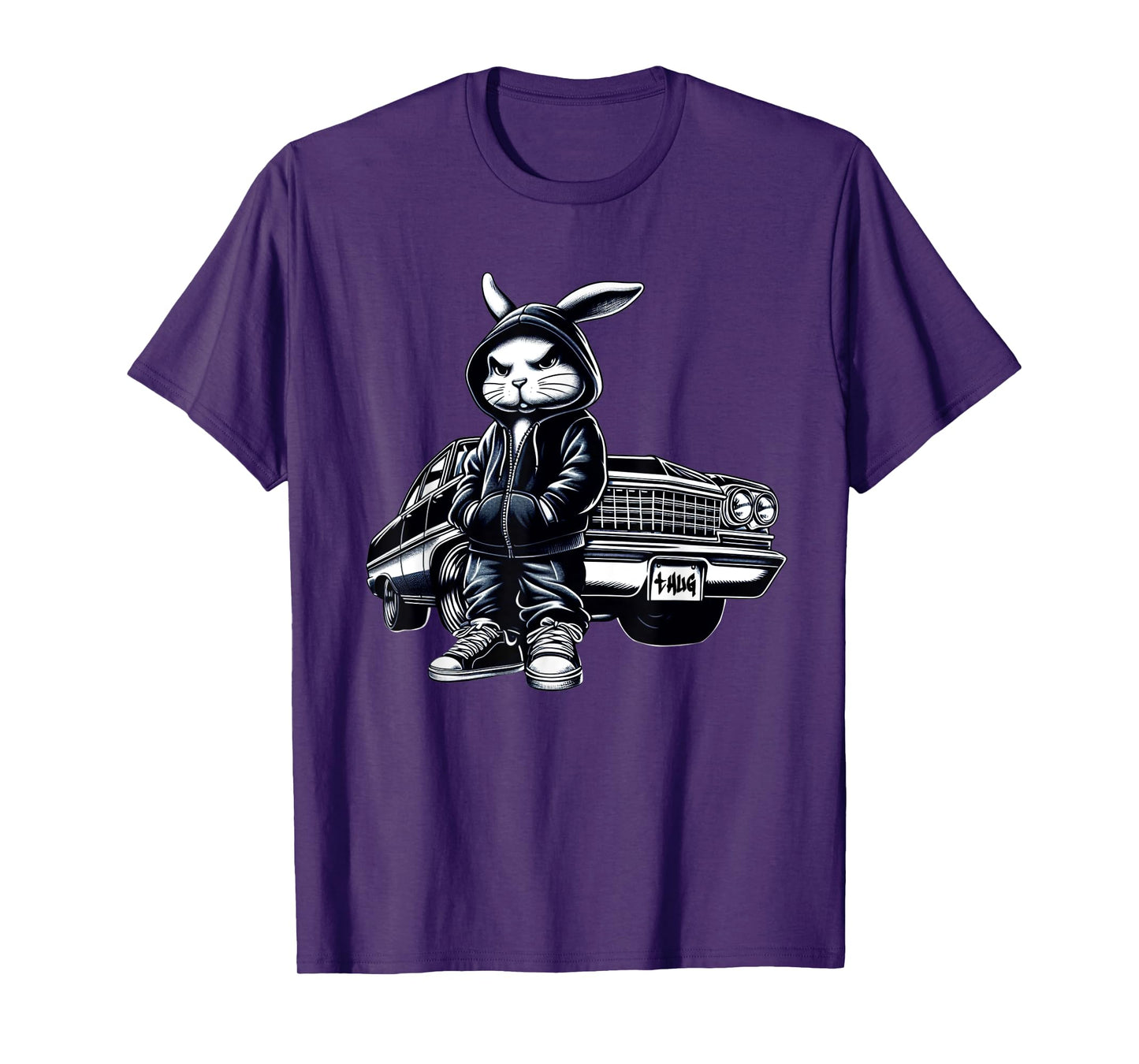 Thug Bunny Gangster Car Rabbit Bunny Car Thug Lovers T-Shirt