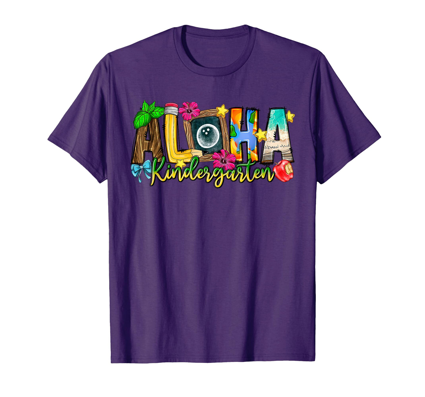 Aloha Kindergarten Teacher Life Summer Beach Vacation School T-Shirt
