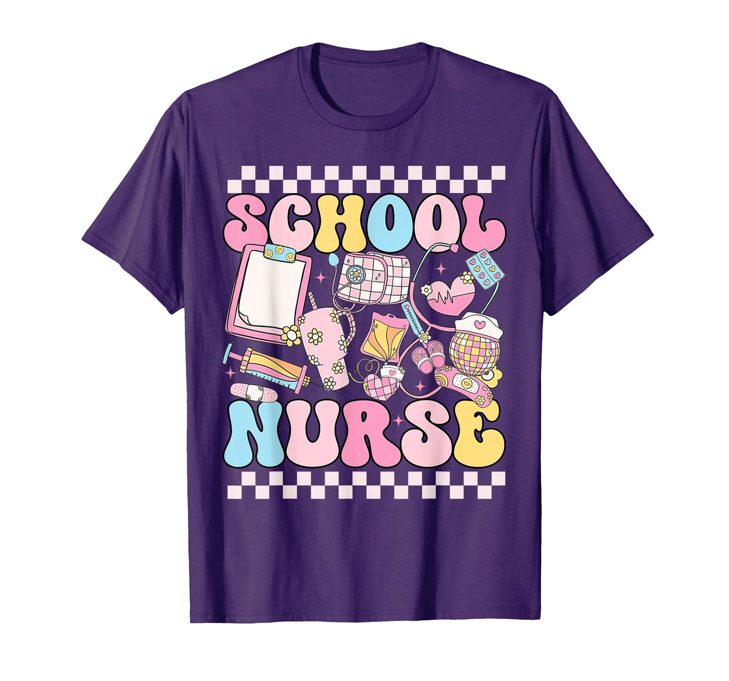 Retro School Nurse Back to School Elementary Nurse Life T-Shirt