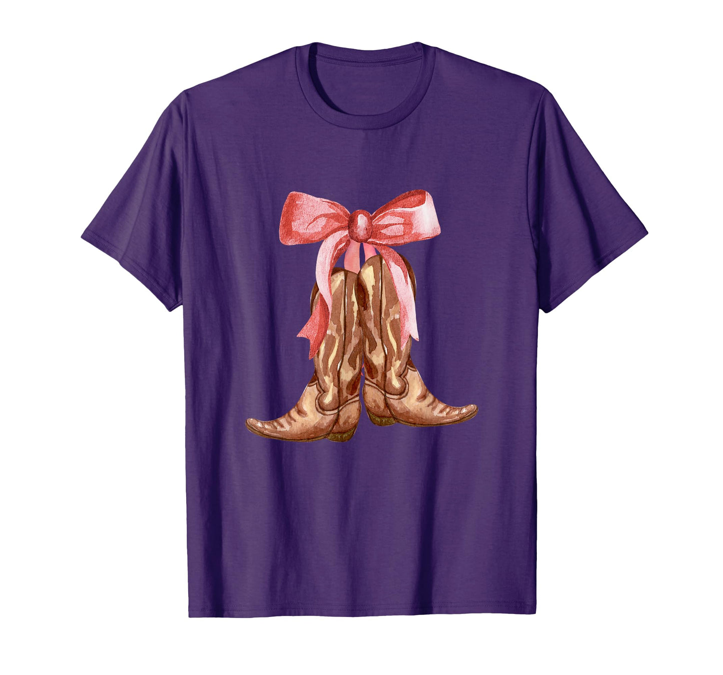 Cowgirl Boots Coquette Pink Bow Preppy Toddler Women Girl T-Shirt