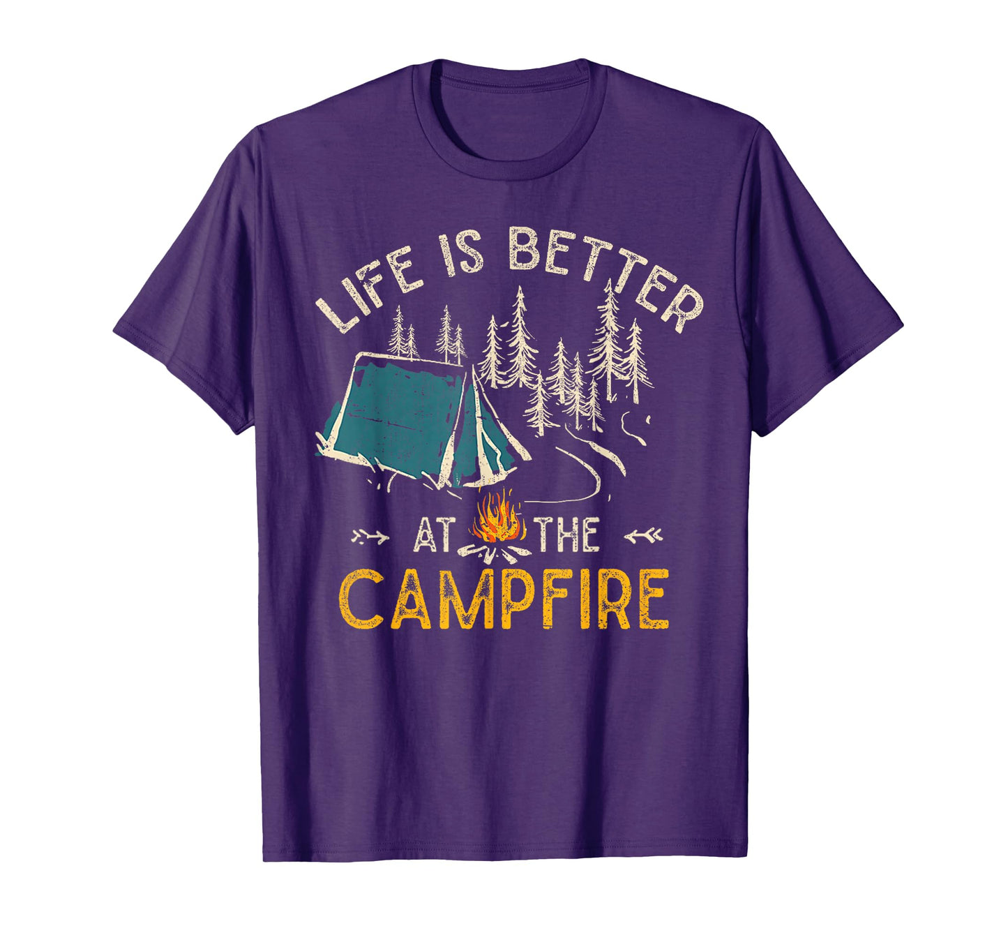 Life is Better at The Campfire Funny Camper Camp Camping T-Shirt