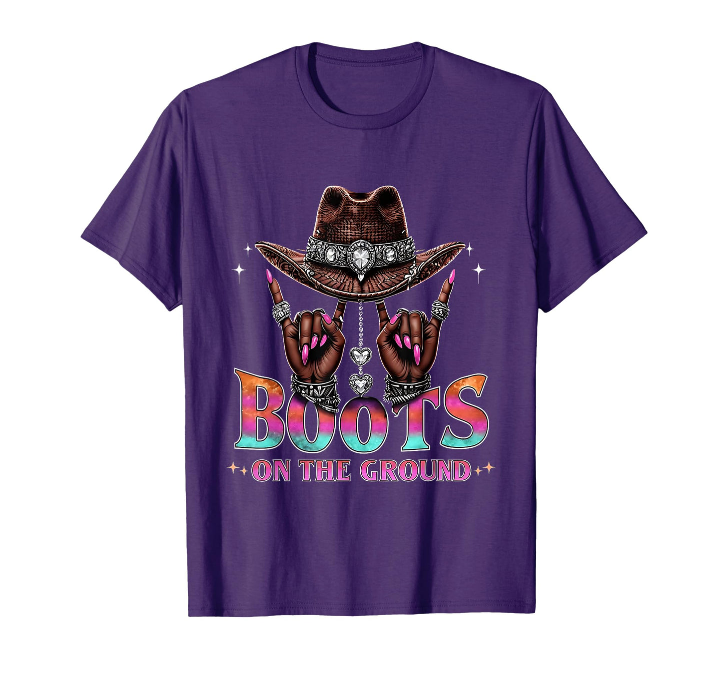 Cowgirl Linedance Boots On The Ground Boot Cowboy Western T-Shirt