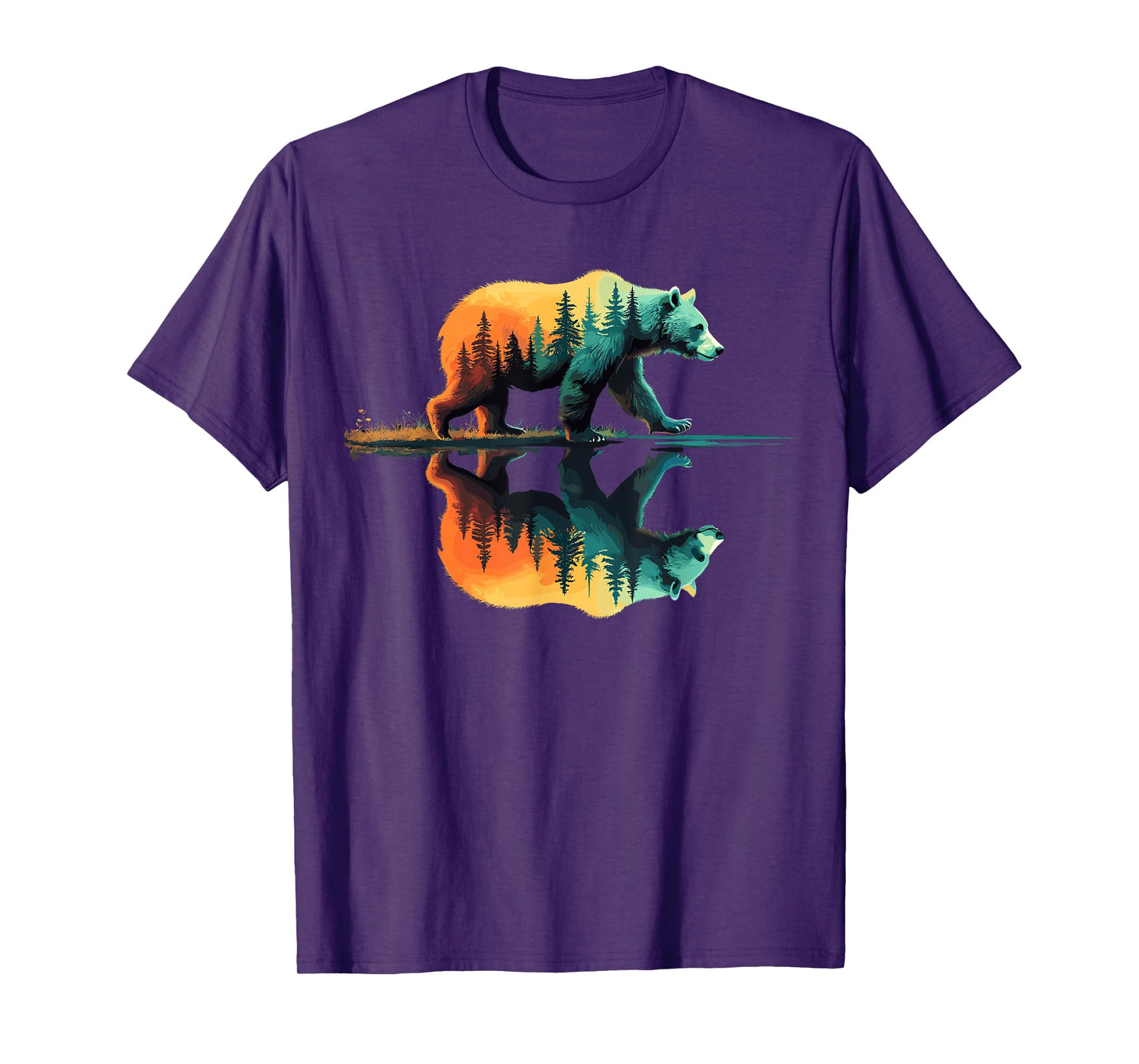 Nature Forest Mountains Trees Wildlife Bear T-Shirt