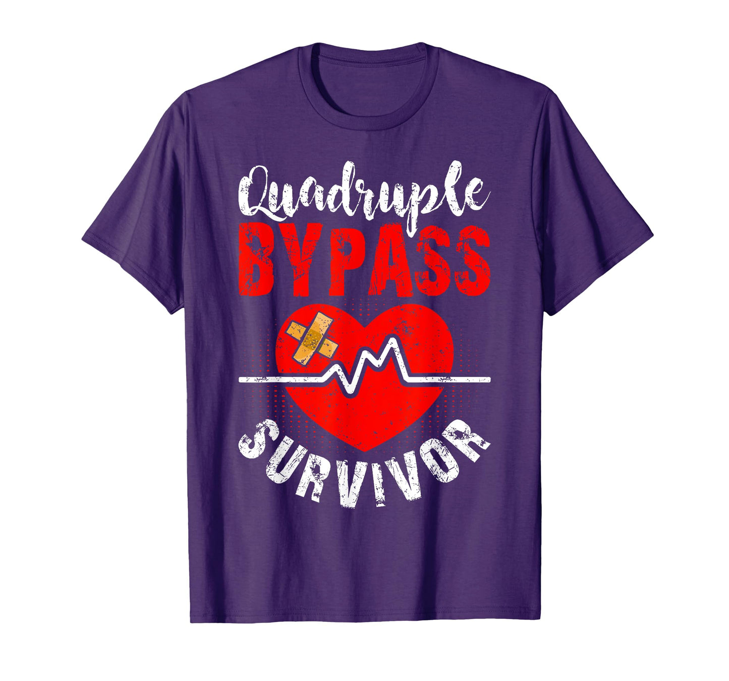 Quadruple Bypass Survivor Open Heart Surgery Gifts T-Shirt