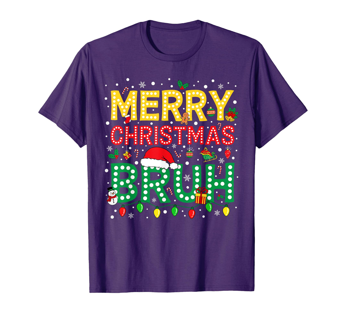Bruh Christmas Bruh Merry Christmas Teens Boys Men Christmas T-Shirt