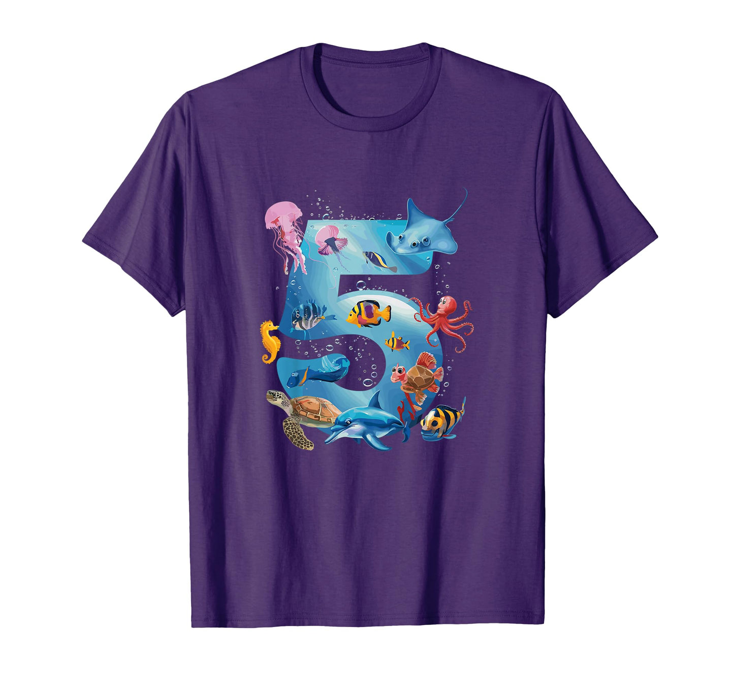 Sea Ocean Number 5rd Birthday Boys and Girls T-Shirt