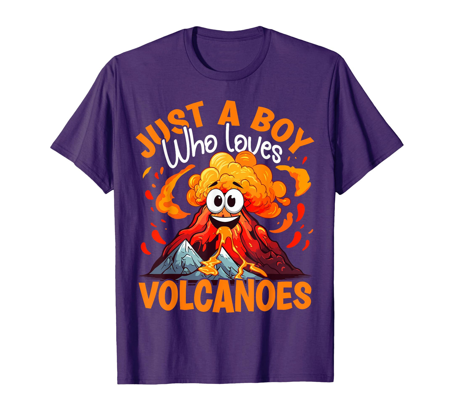 Kids Just A Boy Who Loves Volanoes Volcano Eruption T-Shirt