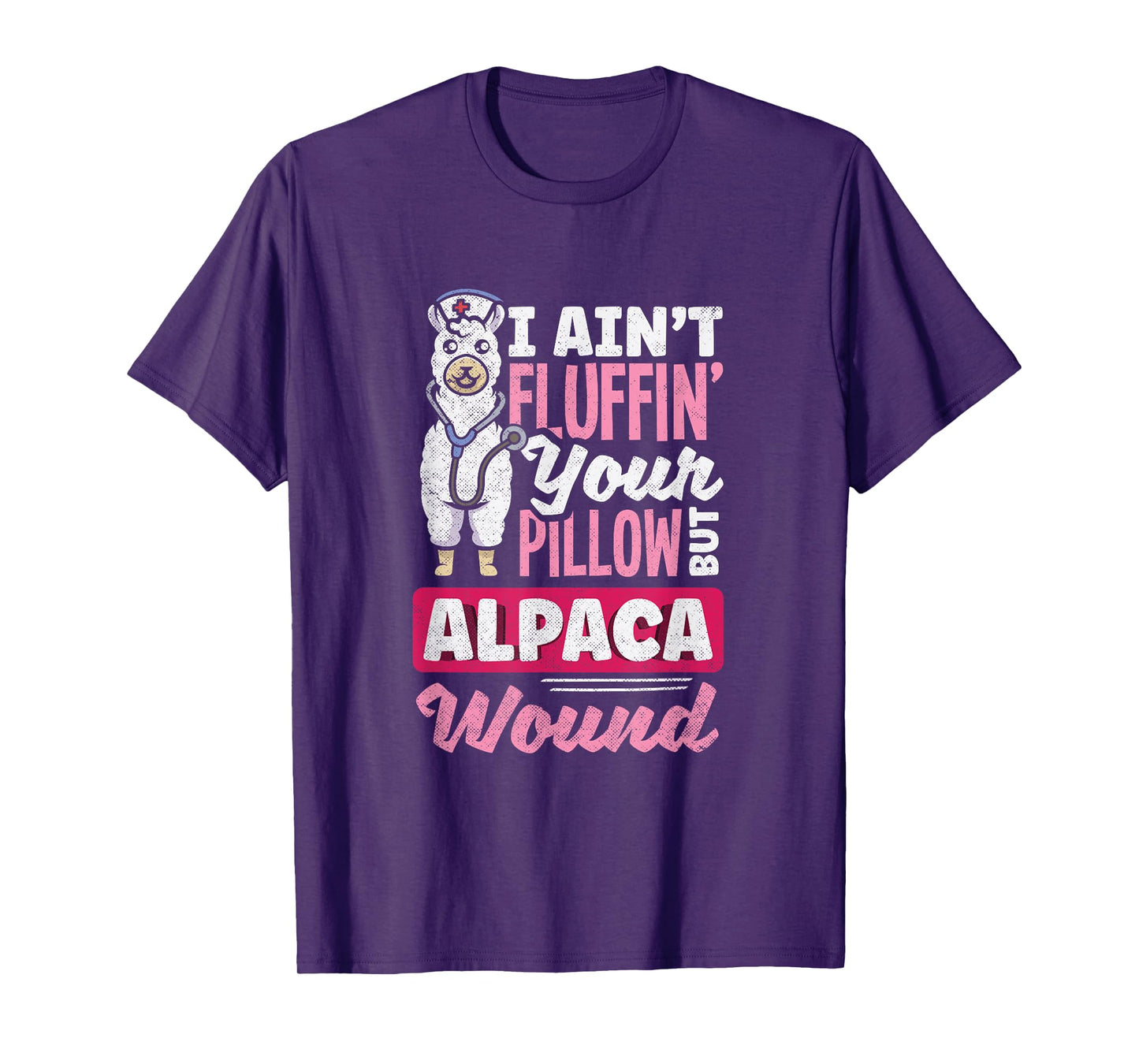 Wound Care Nurse Alpaca Wound Funny Ostomy Nurse T-Shirt