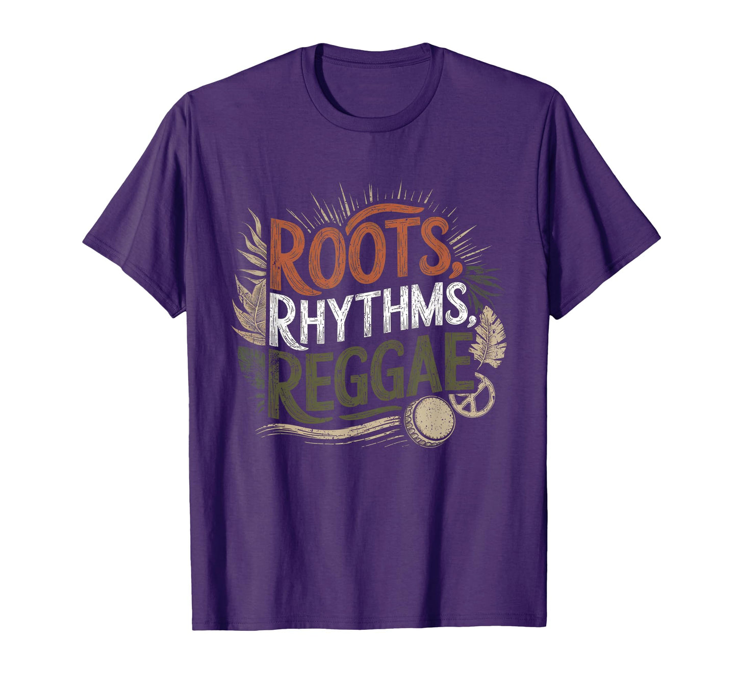 Vintage Reggae Music Roots Rhythms Reggae Groovy T-Shirt