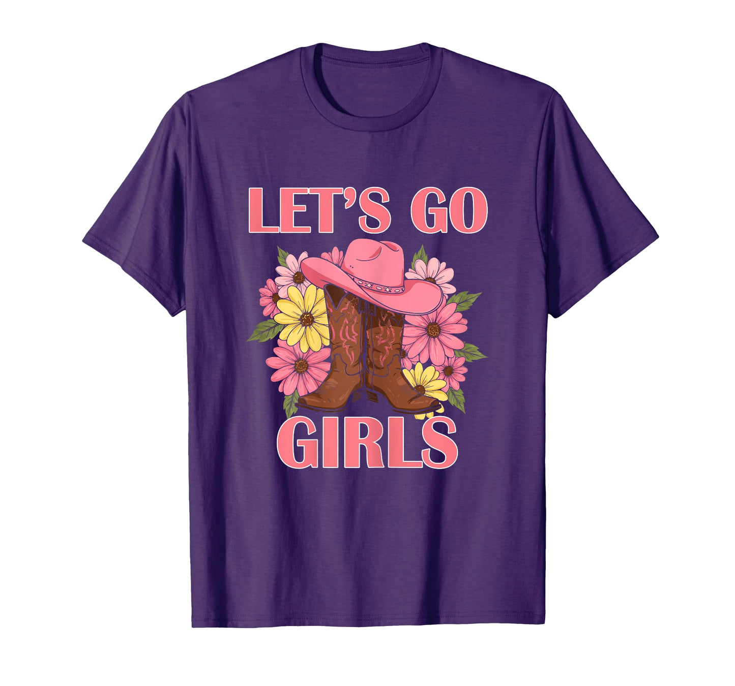 Let's Go Girls Tees Retro Rodeo Western Love Country Cowgirl T-Shirt