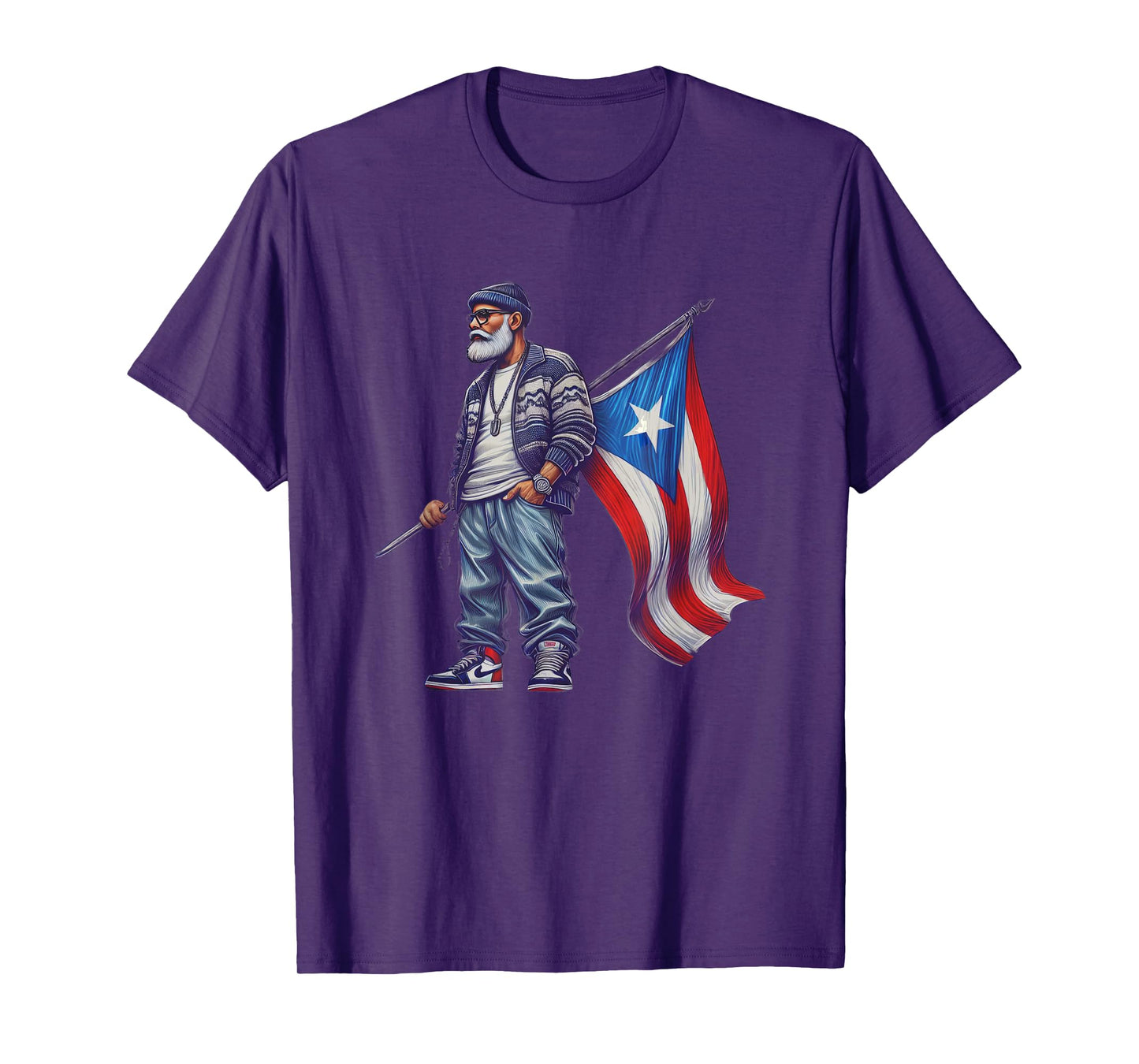 Abuelo Boricua Grandpa Puerto Rican Flag Fathers Day Style T-Shirt