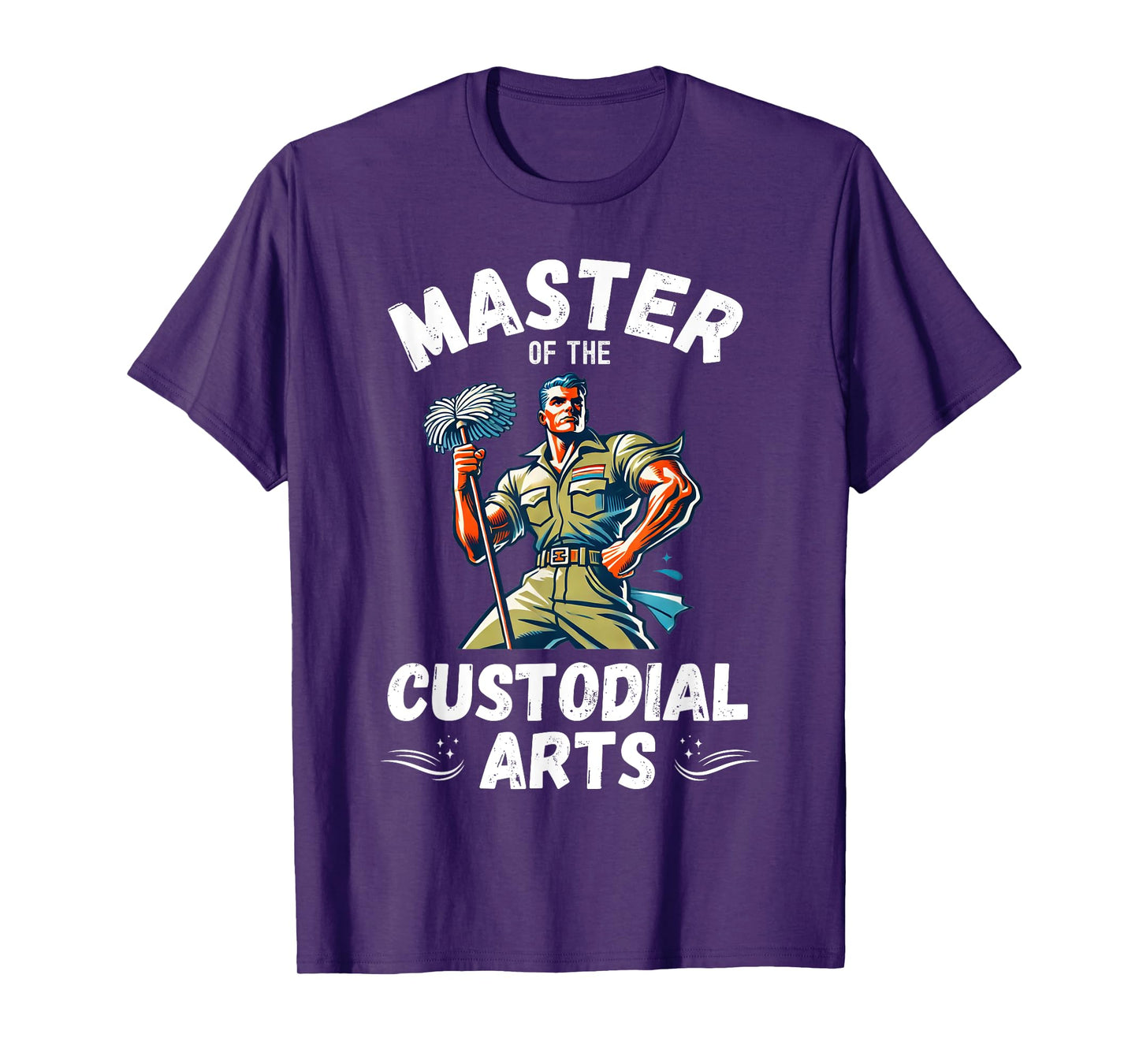 Master Of The Custodial Arts Retro Funny School Custodian T-Shirt