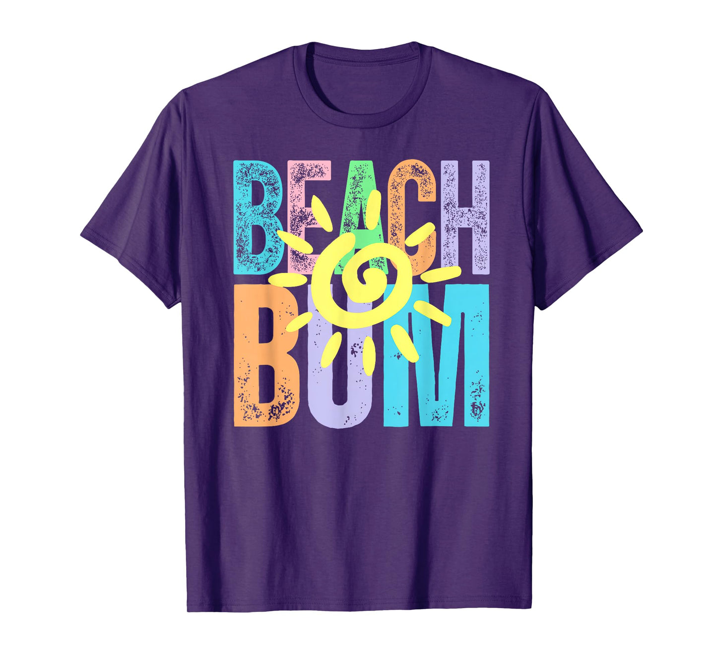 Beach Bum Distressed Summer Vacation Beach Life Sun T-Shirt
