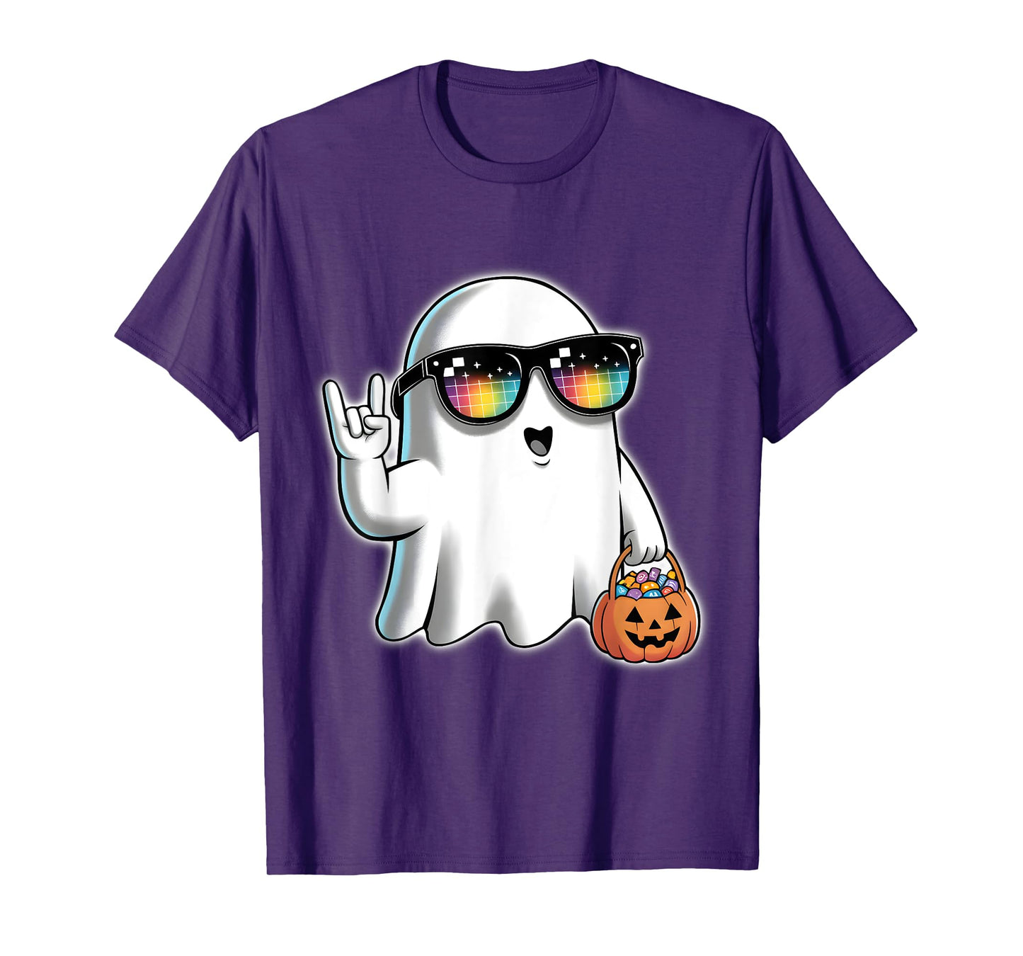 Ghost Boo Rock Pumpkin Halloween T-Shirt