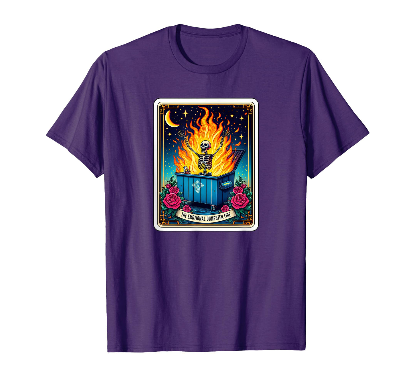 Emotional Dumpster Fire Skeleton t Card Funny T-Shirt