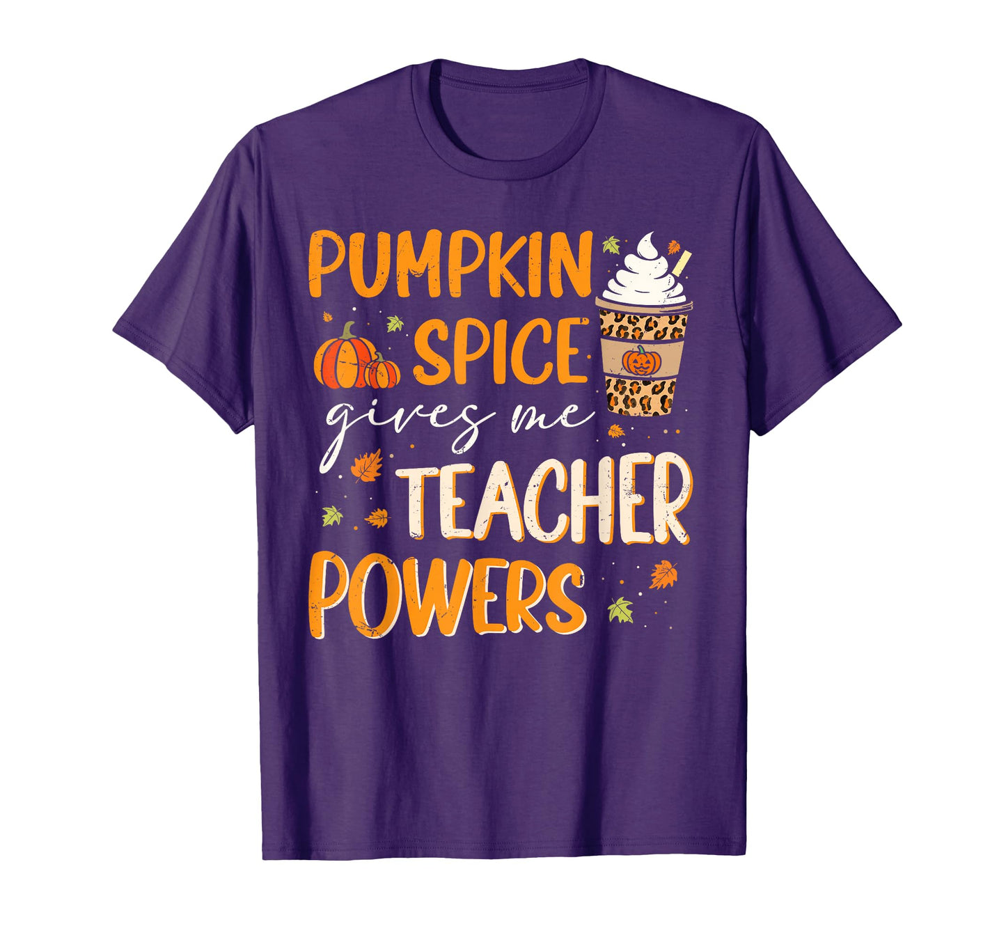Retro Pumpkin Spice Gives Me Teacher Powers Thanksgiving T-Shirt