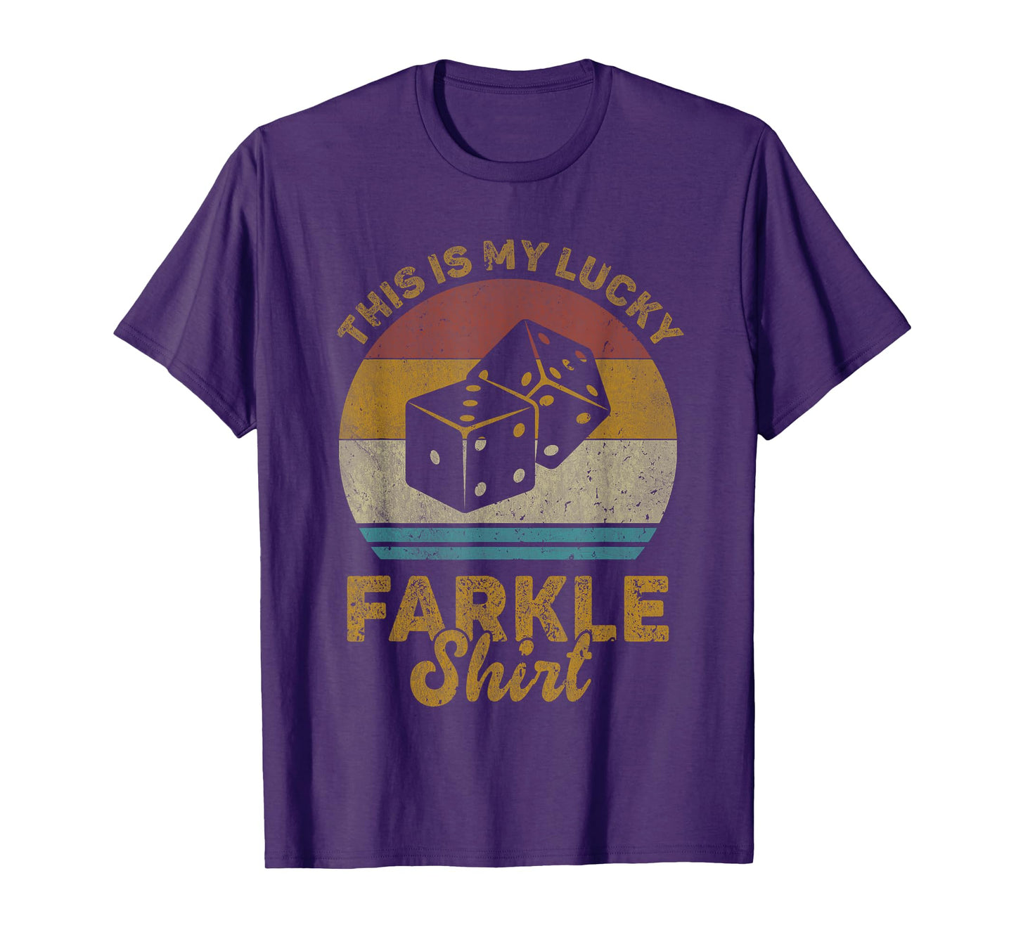 This Is My Lucky Farkle Shirt Vintage Farkle Dice Game T-Shirt