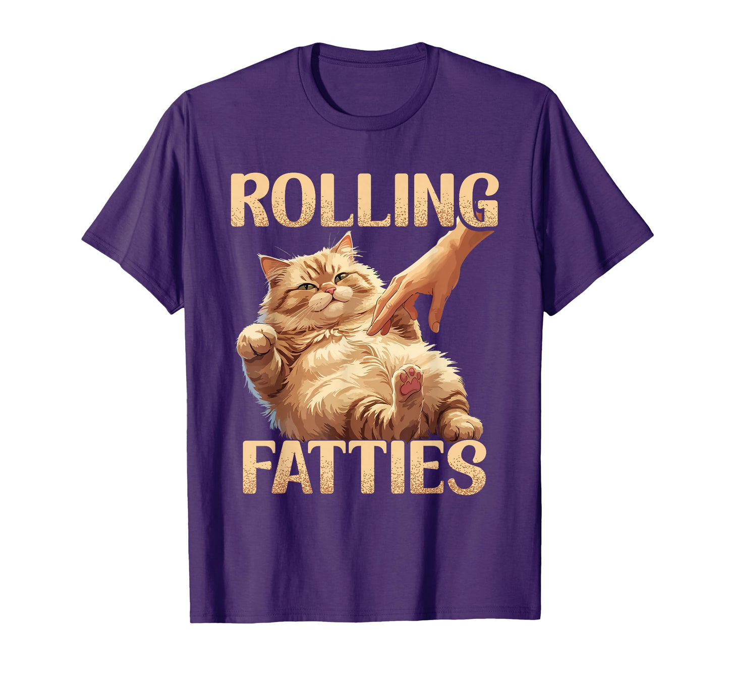 Funny Rolling Fatties Cat T-Shirt
