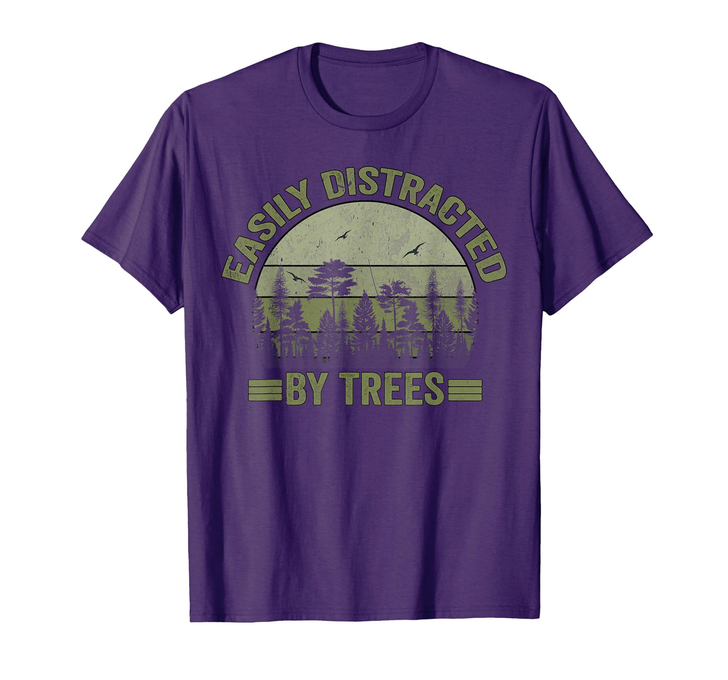 Easily Distracted By Trees wildlife nature vintage forest T-Shirt