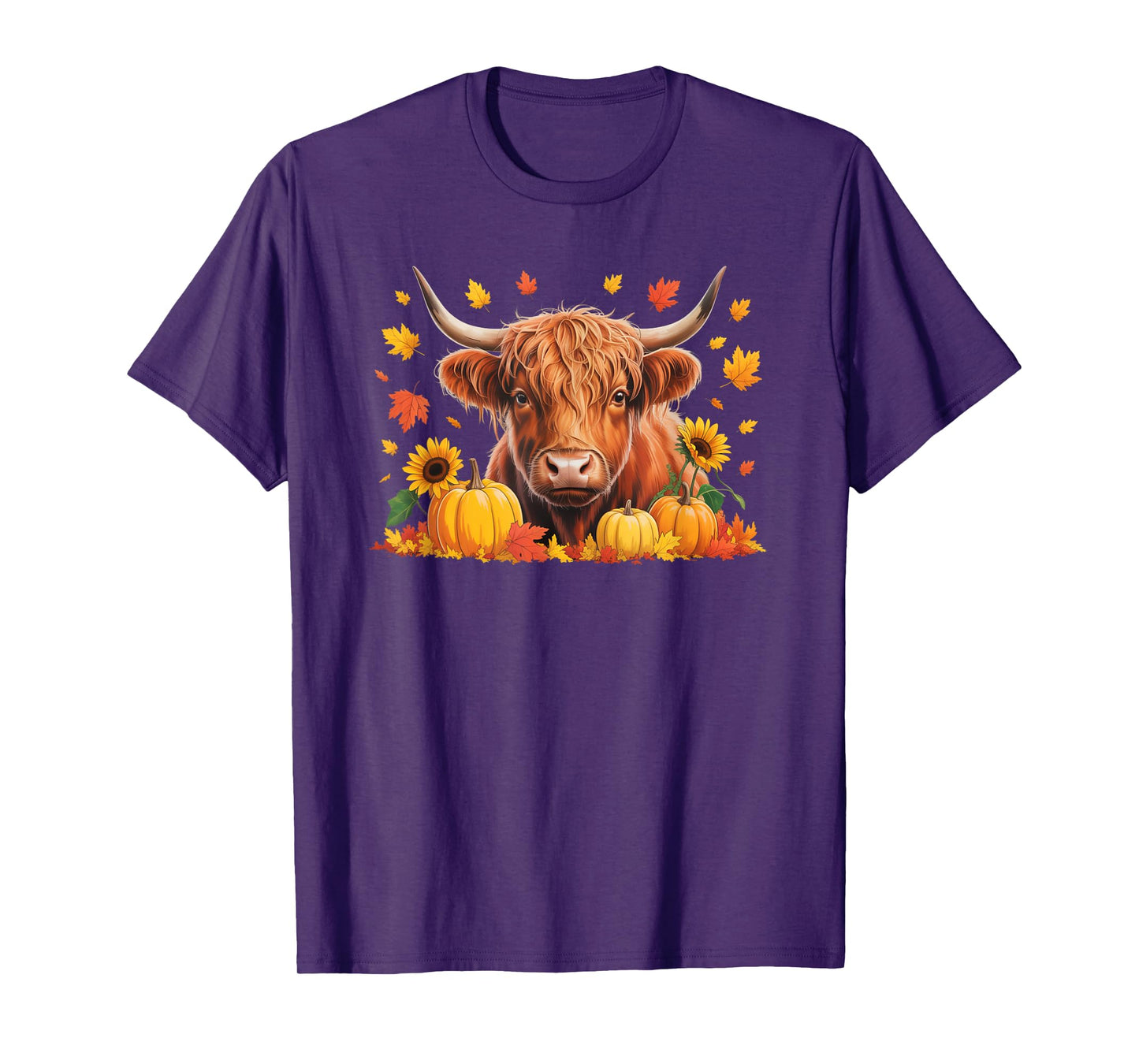 Fife Life Highland Cow Autumn Fall T-Shirt